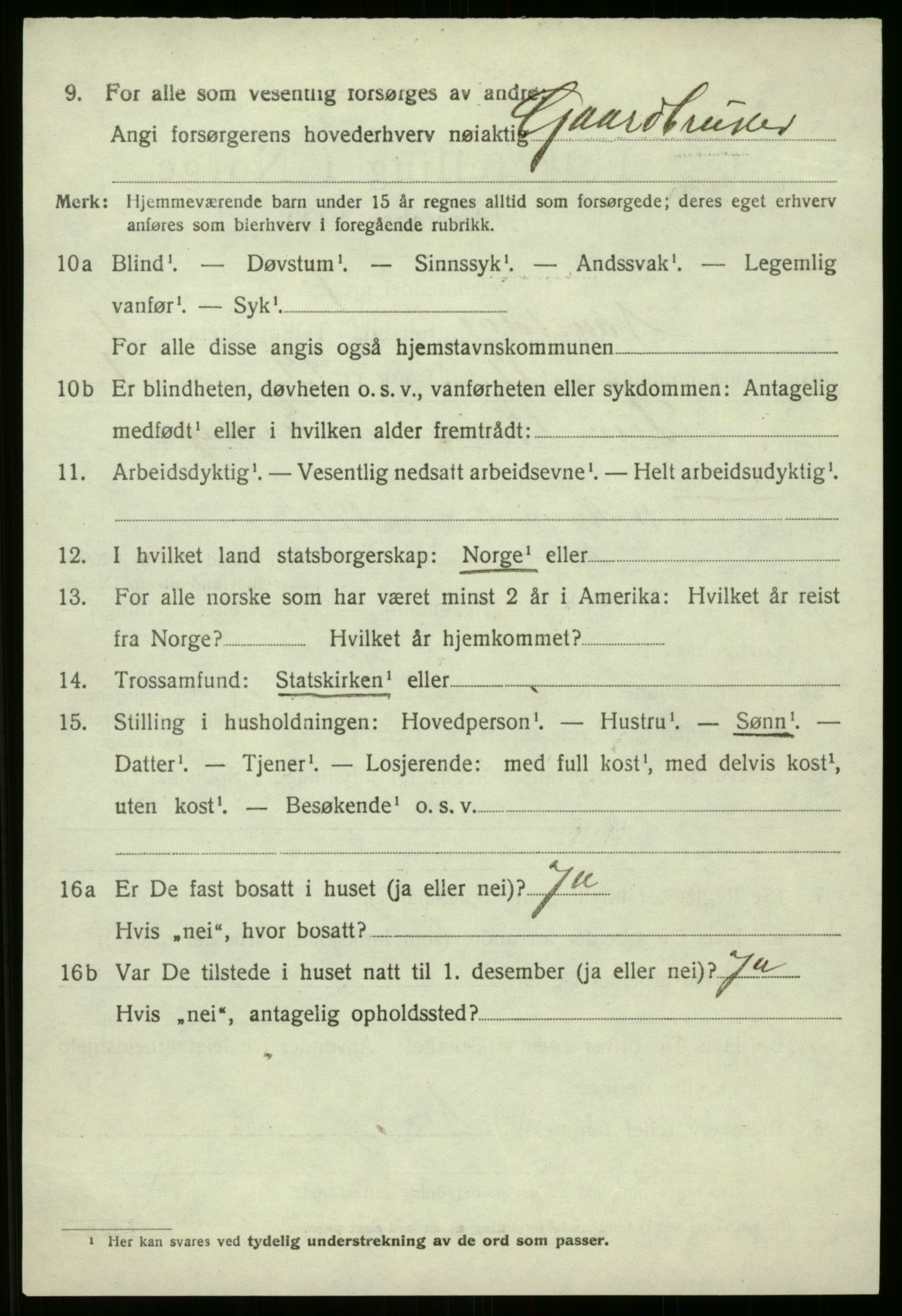 SAB, 1920 census for Naustdal, 1920, p. 2524