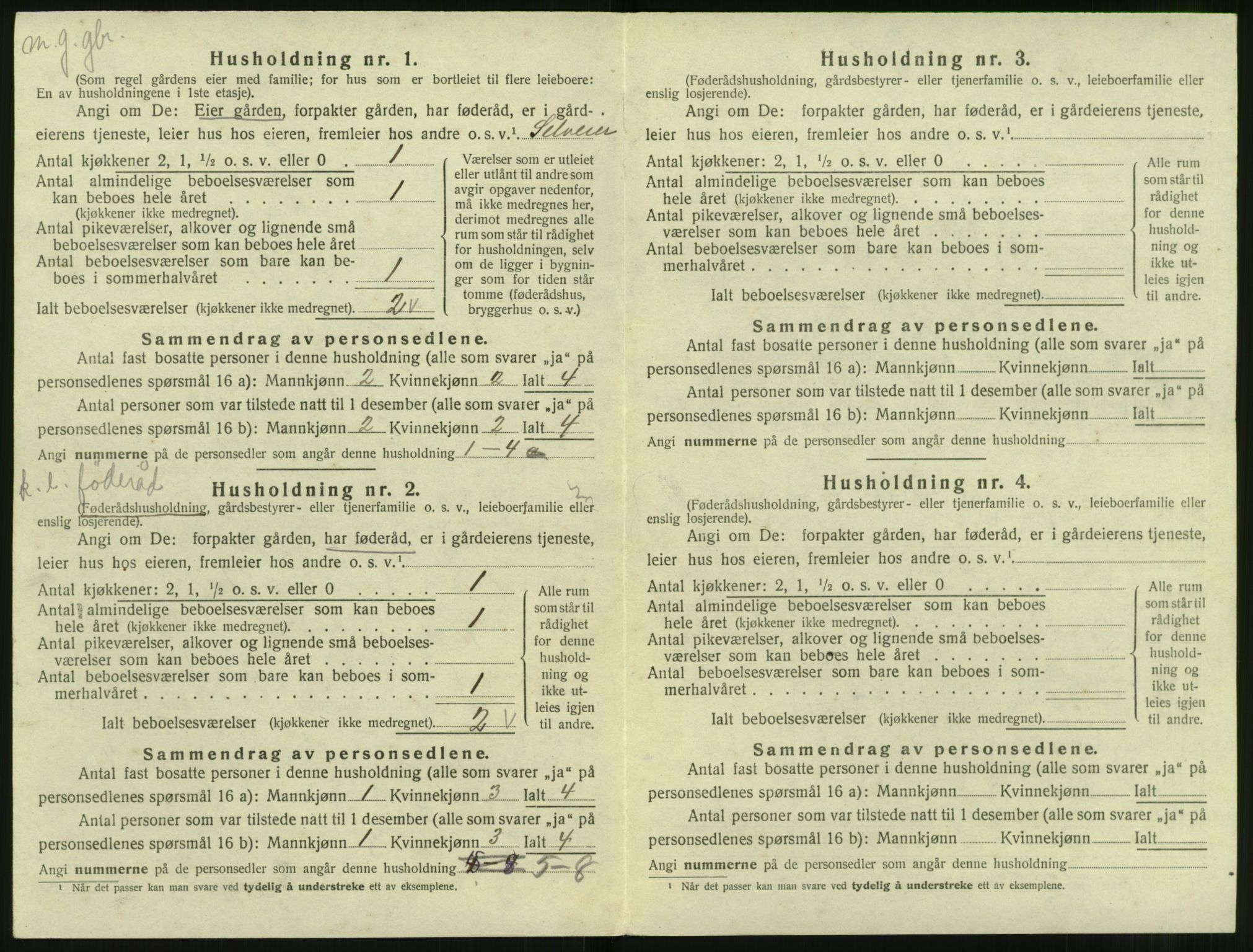 SAT, 1920 census for Hareid, 1920, p. 330