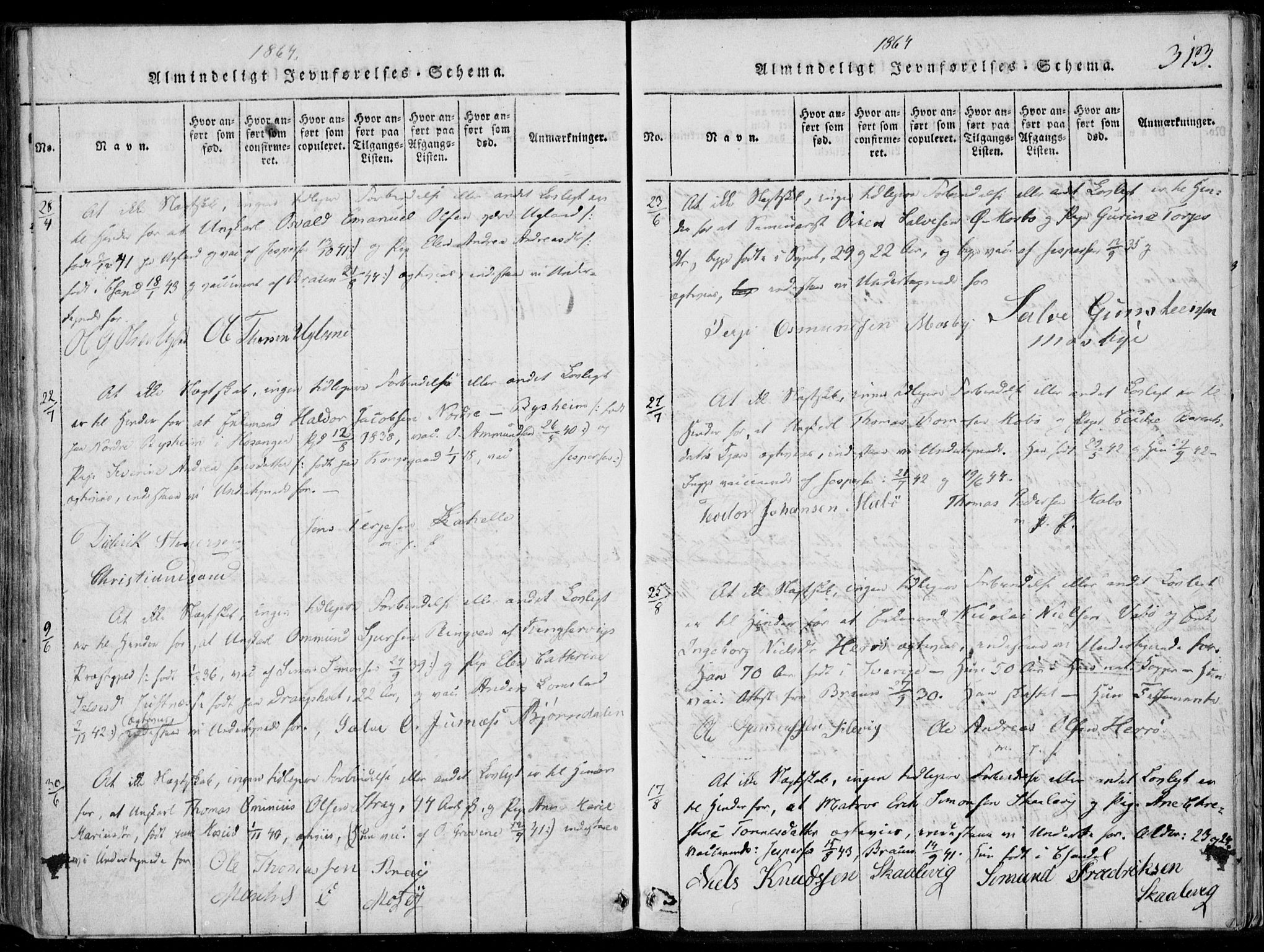 Oddernes sokneprestkontor, AV/SAK-1111-0033/F/Fa/Faa/L0005: Parish register (official) no. A 5, 1820-1838, p. 313