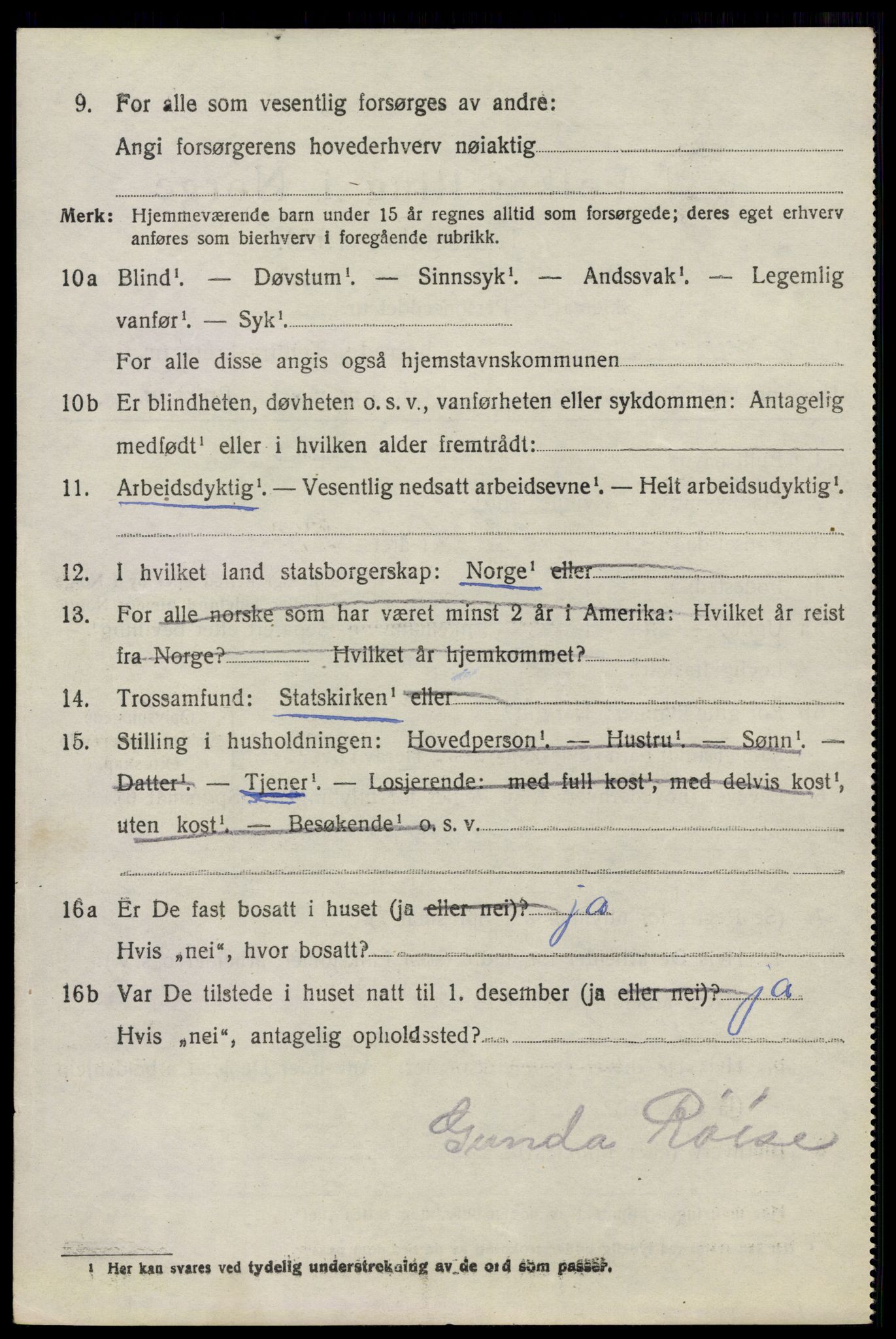 SAO, 1920 census for Moss land district, 1920, p. 4810