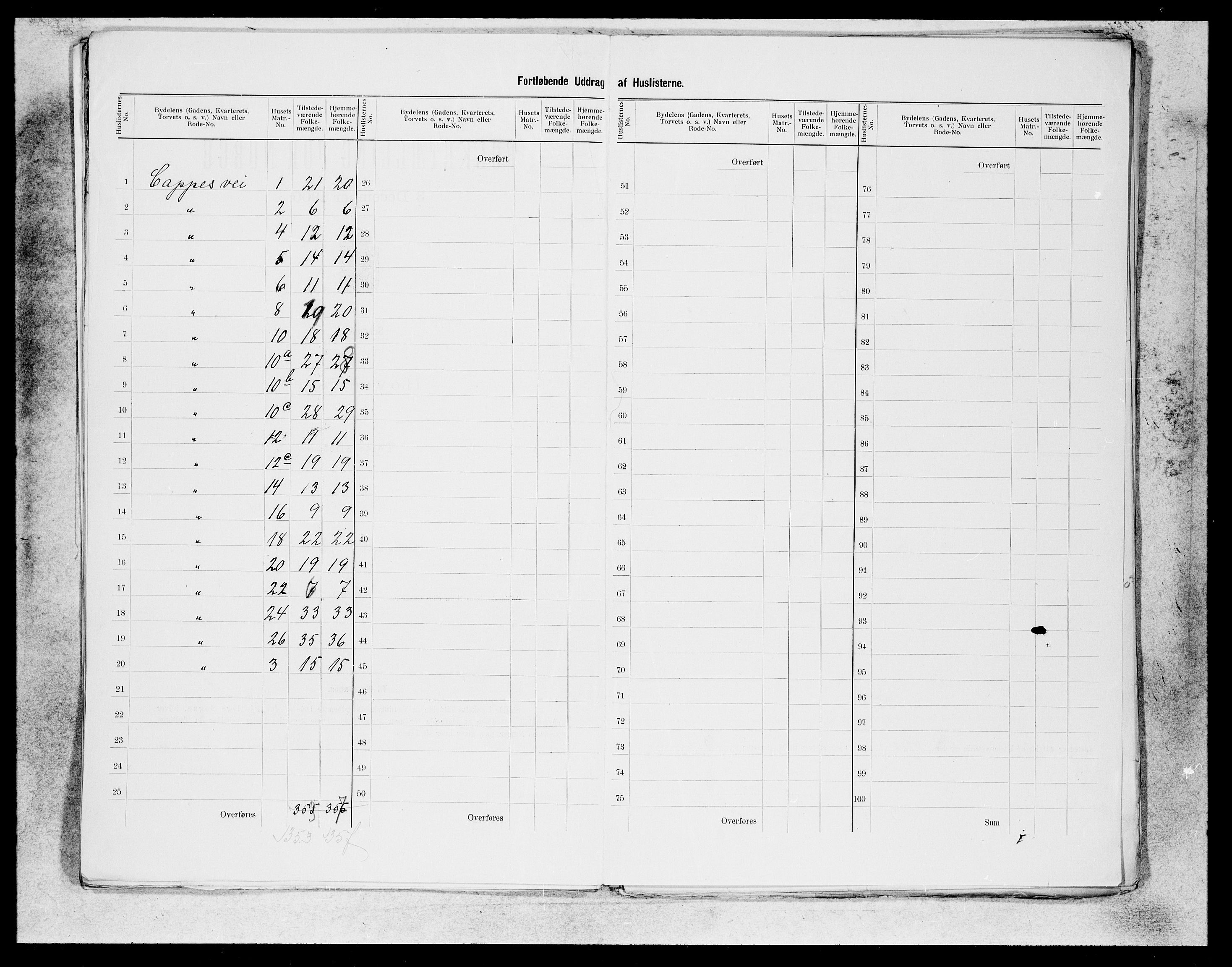 SAB, 1900 census for Bergen, 1900, p. 205