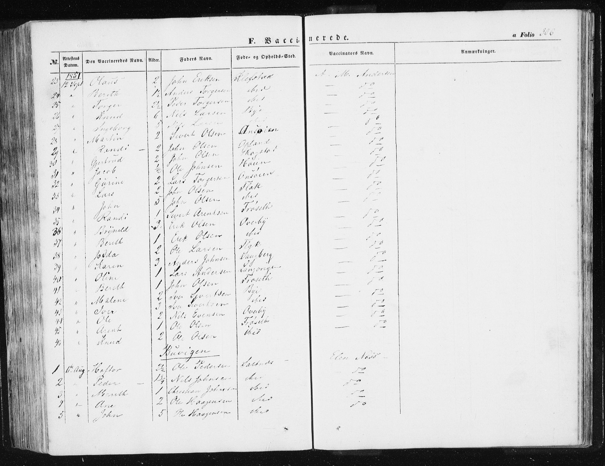 Ministerialprotokoller, klokkerbøker og fødselsregistre - Sør-Trøndelag, SAT/A-1456/612/L0376: Parish register (official) no. 612A08, 1846-1859, p. 306