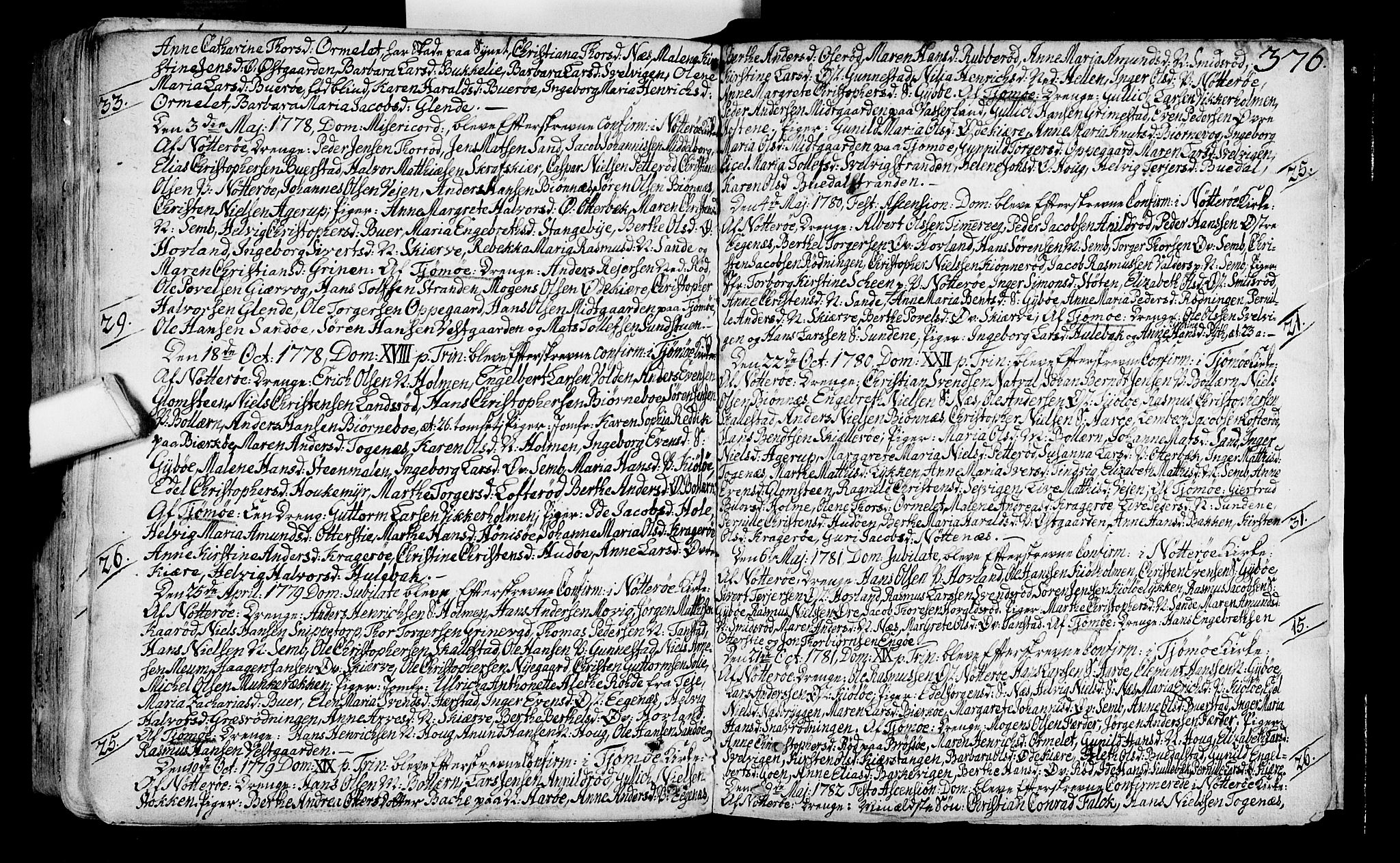 Nøtterøy kirkebøker, AV/SAKO-A-354/F/Fa/L0002: Parish register (official) no. I 2, 1738-1790, p. 376