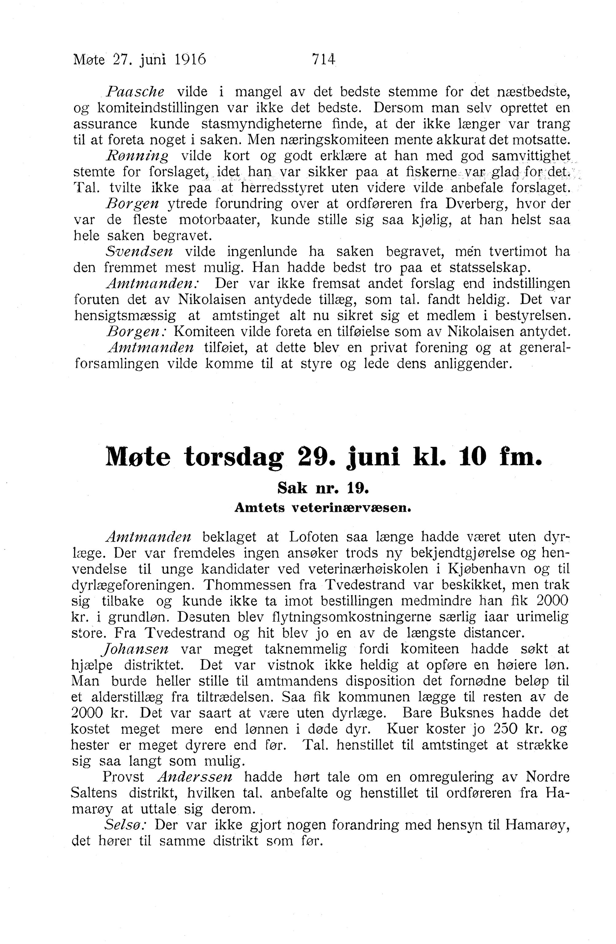 Nordland Fylkeskommune. Fylkestinget, AIN/NFK-17/176/A/Ac/L0039: Fylkestingsforhandlinger 1916, 1916, p. 714