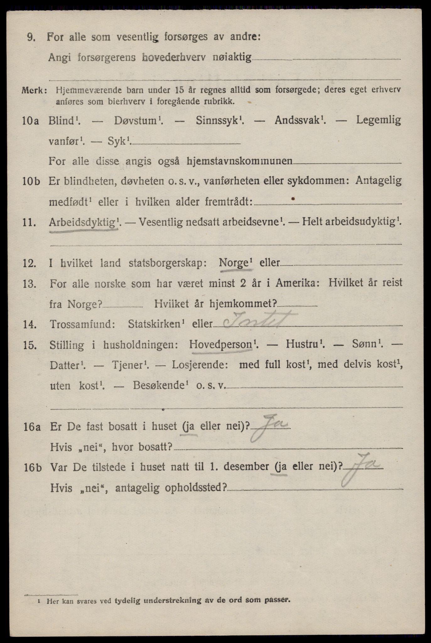 SAST, 1920 census for Bjerkreim, 1920, p. 3059