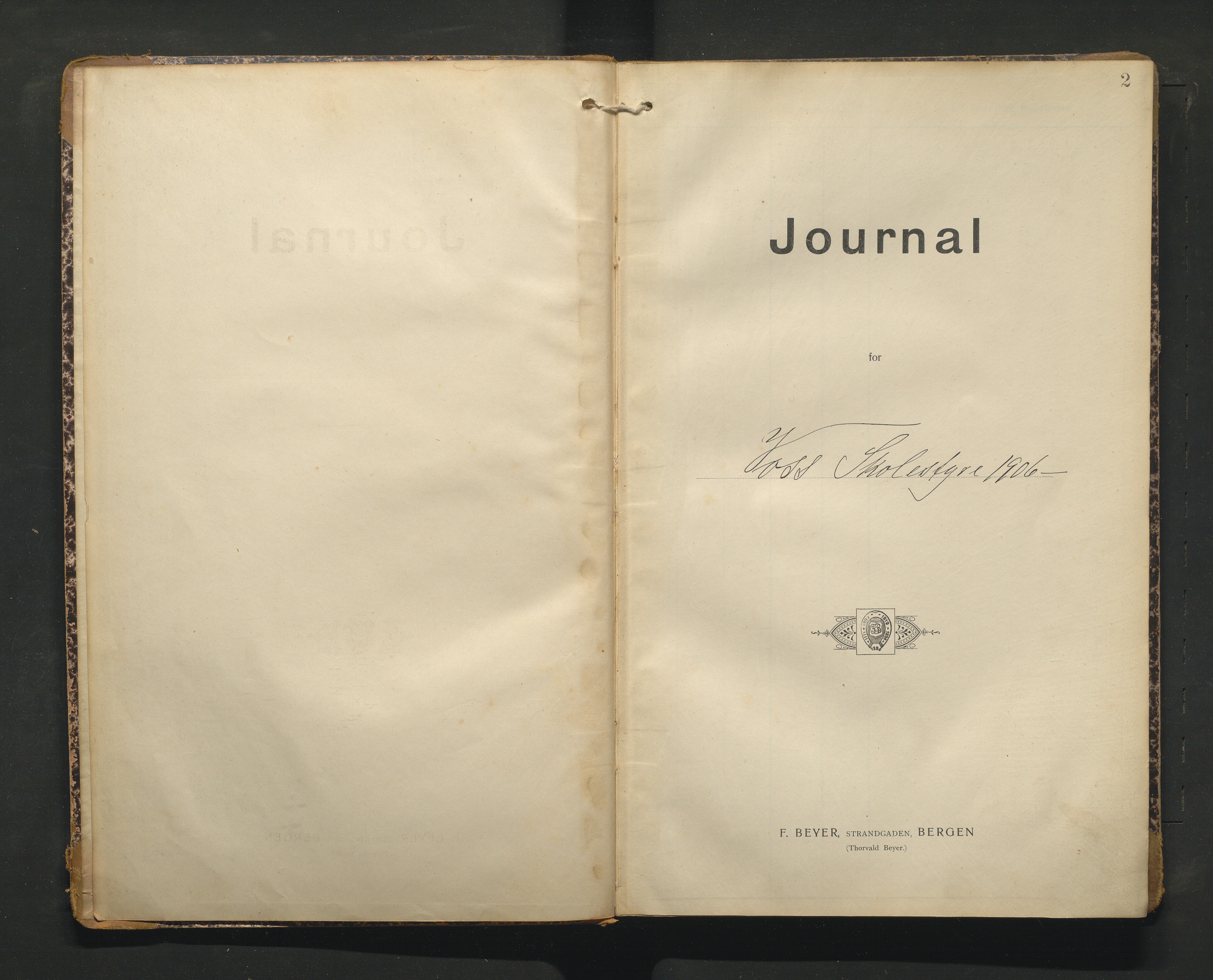 Voss kommune. Skulestyret, IKAH/1235-211/C/Ca/L0002: Postjournal for Voss skulestyre, 1906-1920