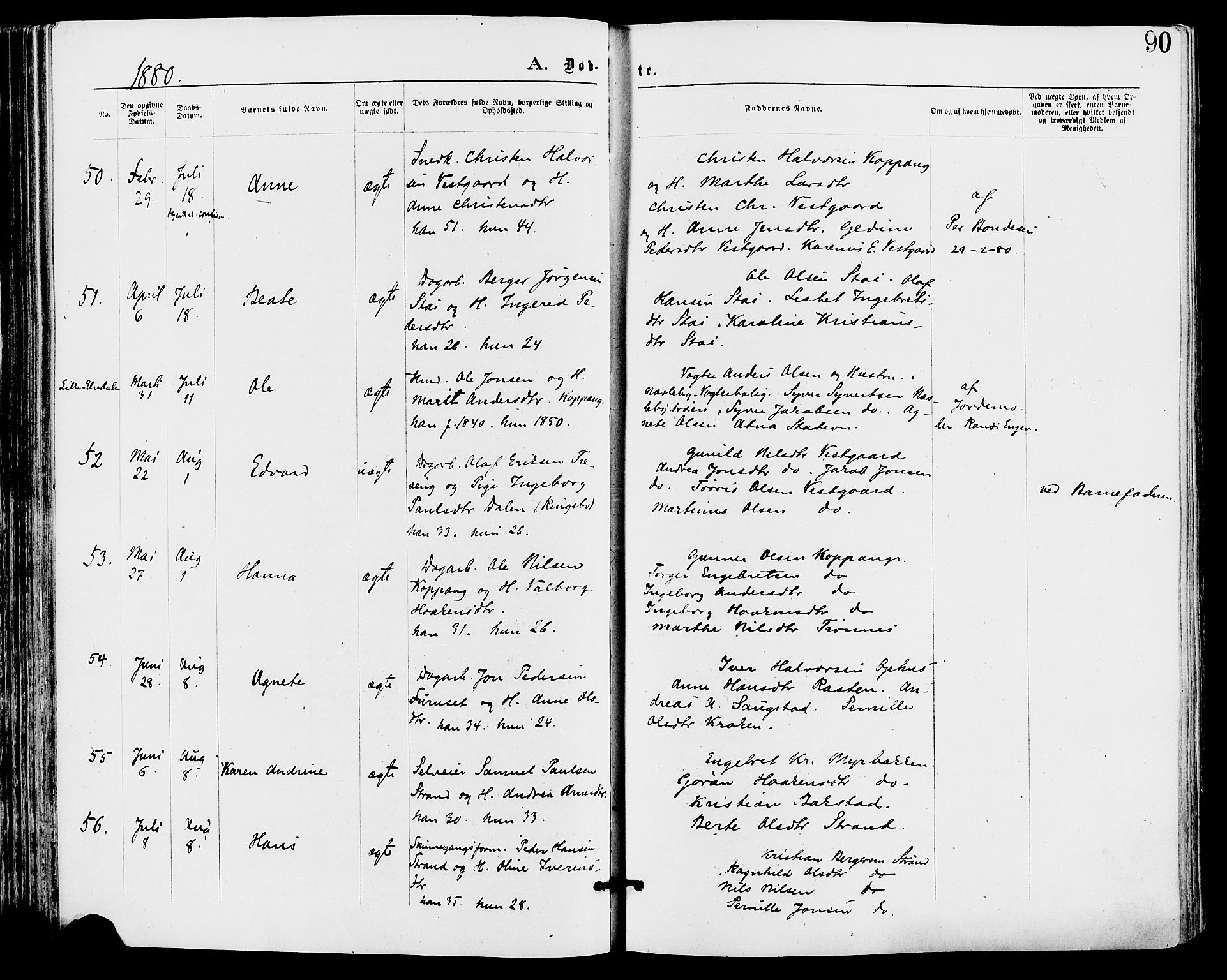 Stor-Elvdal prestekontor, AV/SAH-PREST-052/H/Ha/Haa/L0001: Parish register (official) no. 1, 1871-1882, p. 90