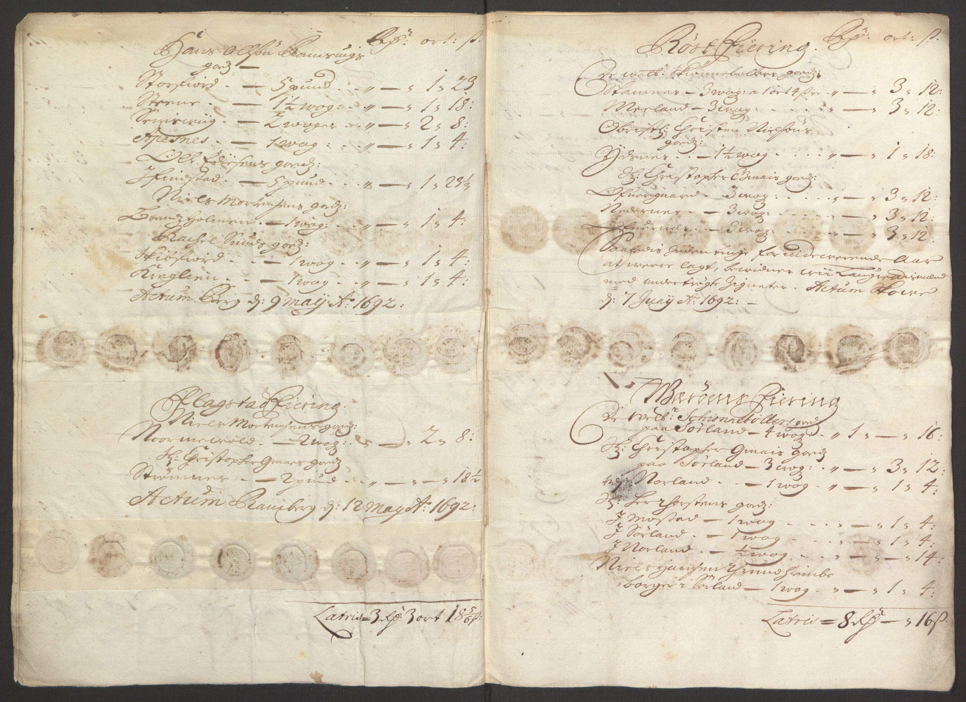 Rentekammeret inntil 1814, Reviderte regnskaper, Fogderegnskap, AV/RA-EA-4092/R67/L4675: Fogderegnskap Vesterålen, Andenes og Lofoten, 1691-1693, p. 142