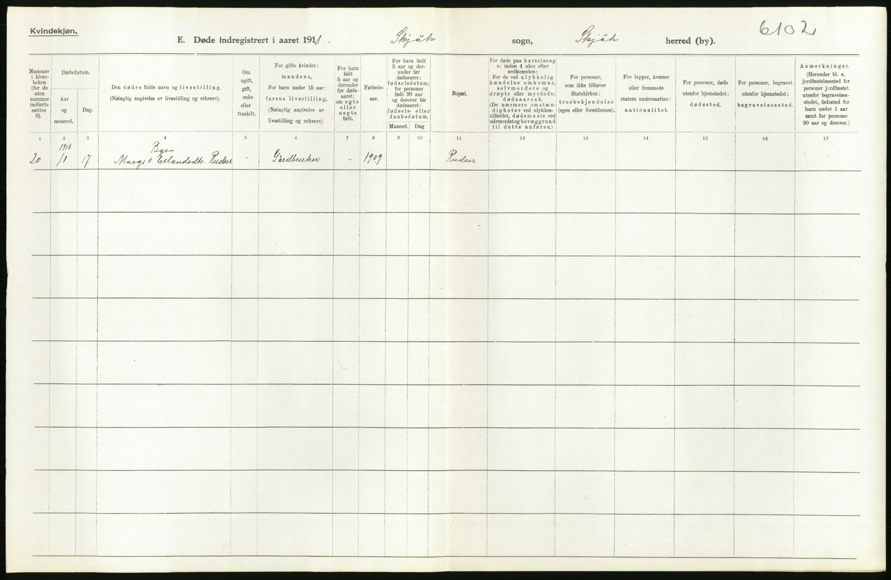 Statistisk sentralbyrå, Sosiodemografiske emner, Befolkning, RA/S-2228/D/Df/Dfb/Dfbh/L0017: Oppland fylke: Døde. Bygder og byer., 1918, p. 114