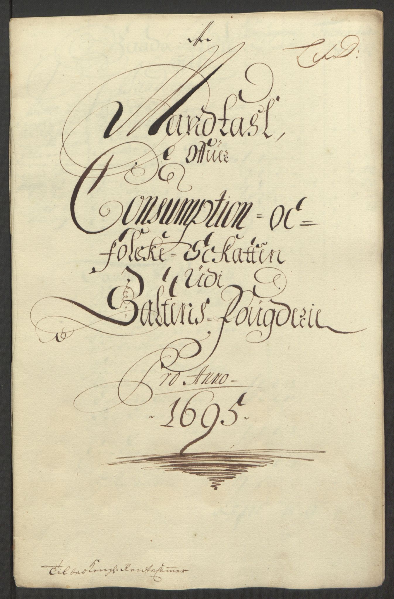 Rentekammeret inntil 1814, Reviderte regnskaper, Fogderegnskap, RA/EA-4092/R66/L4578: Fogderegnskap Salten, 1694-1696, p. 155