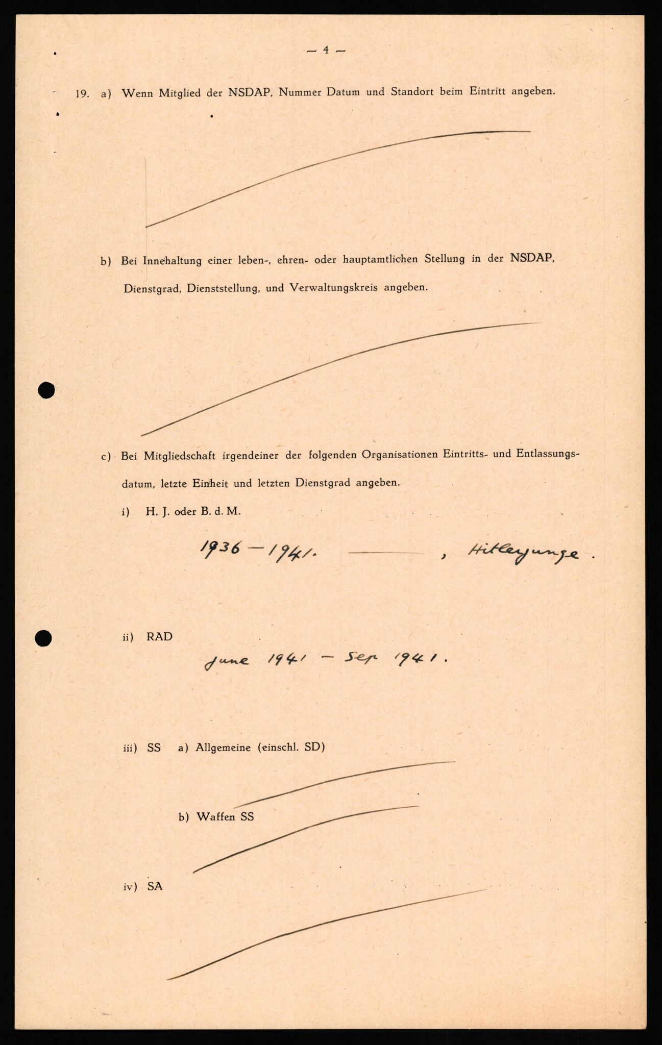 Forsvaret, Forsvarets overkommando II, RA/RAFA-3915/D/Db/L0035: CI Questionaires. Tyske okkupasjonsstyrker i Norge. Tyskere., 1945-1946, p. 405