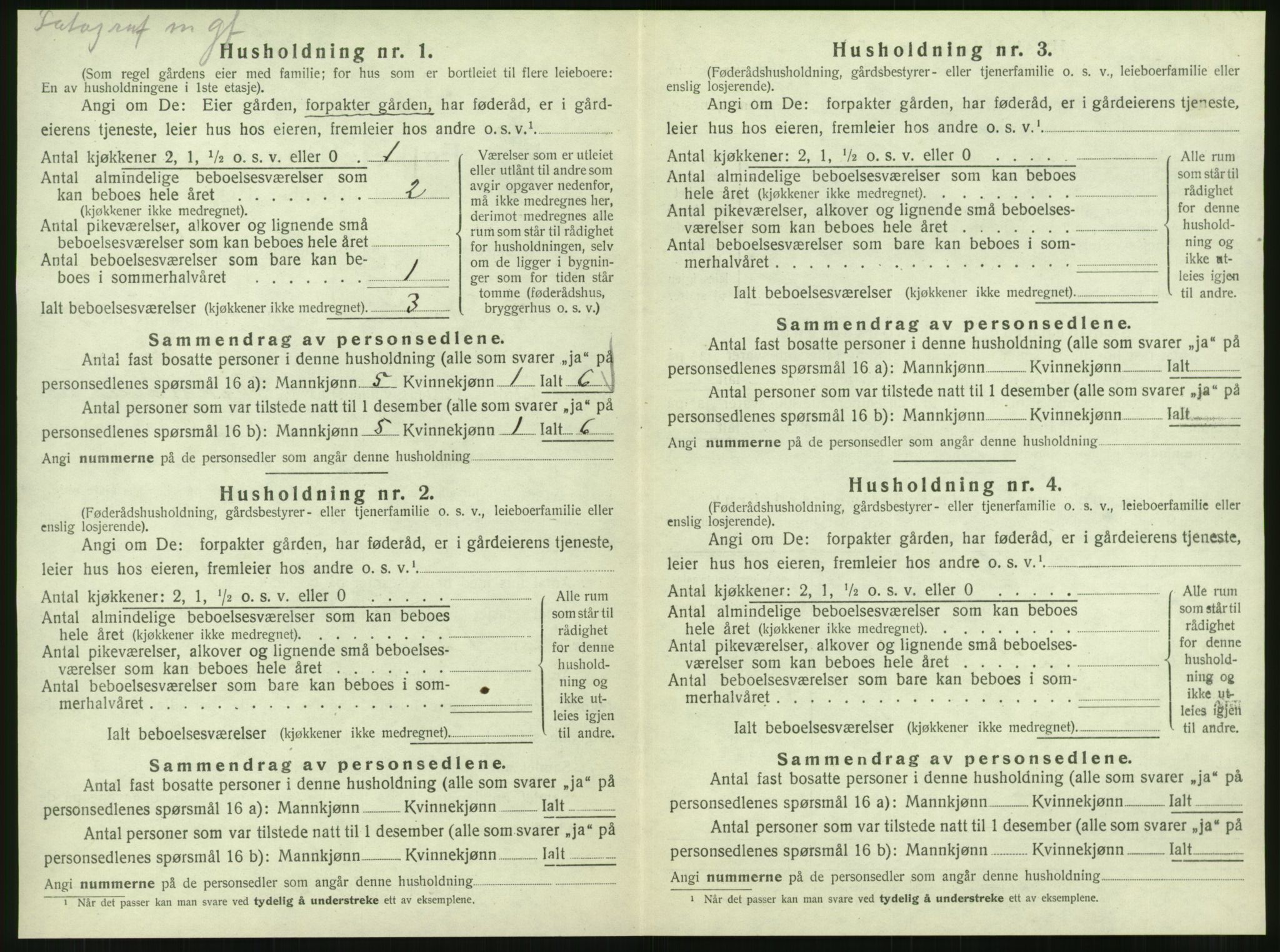 SAT, 1920 census for Vik, 1920, p. 446