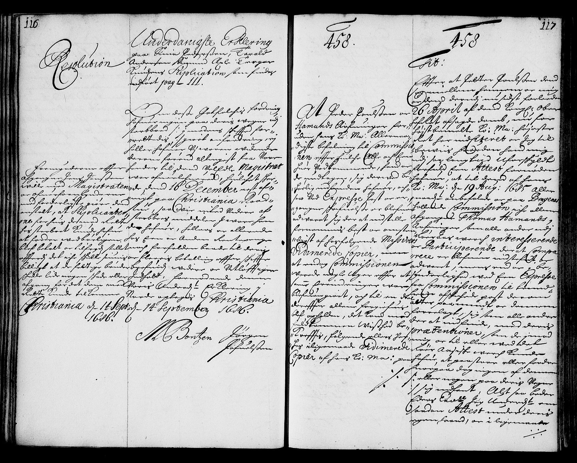 Stattholderembetet 1572-1771, AV/RA-EA-2870/Ae/L0003: Supplikasjons- og resolusjonsprotokoll, 1686-1687, p. 116-117