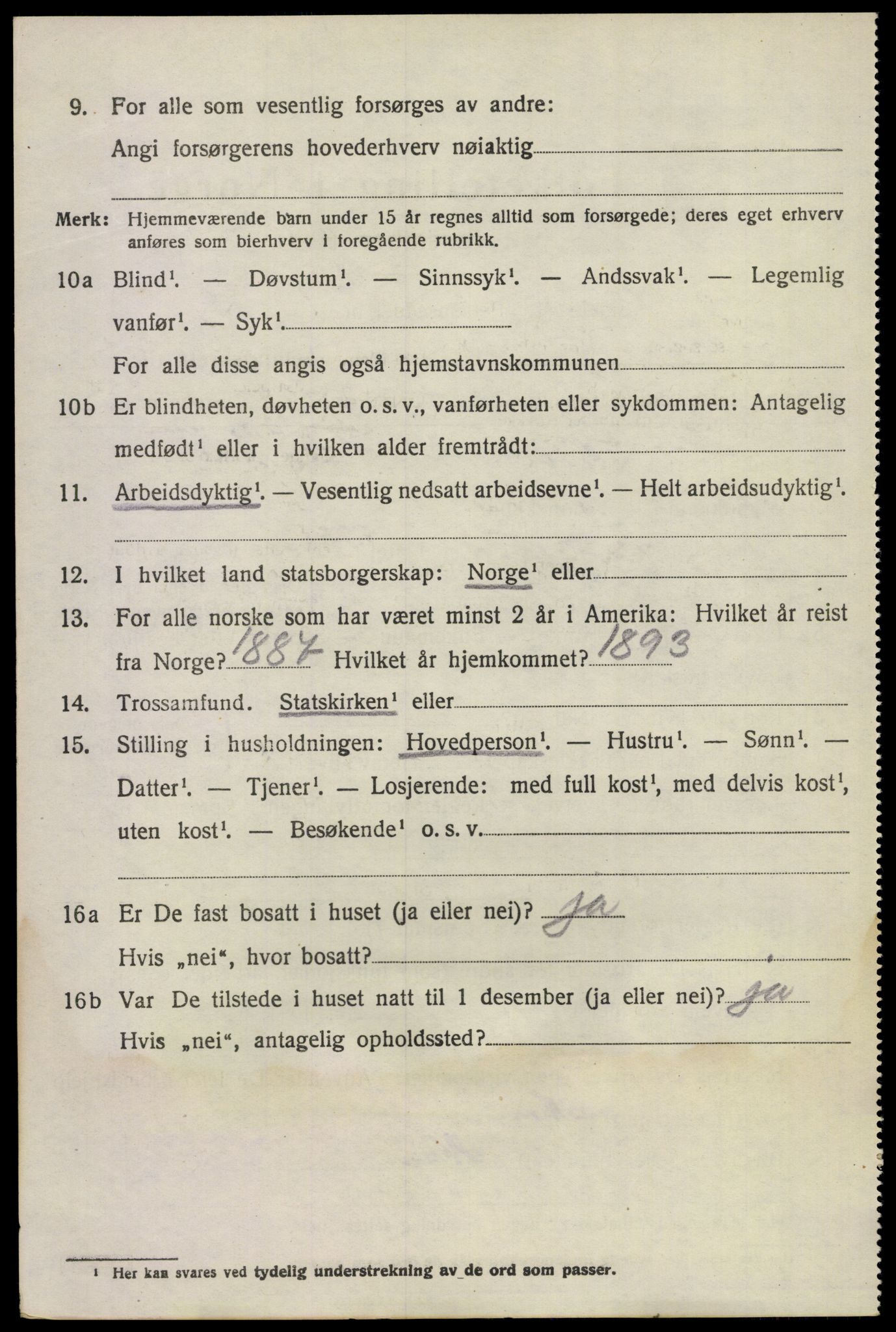 SAKO, 1920 census for Sem, 1920, p. 7854