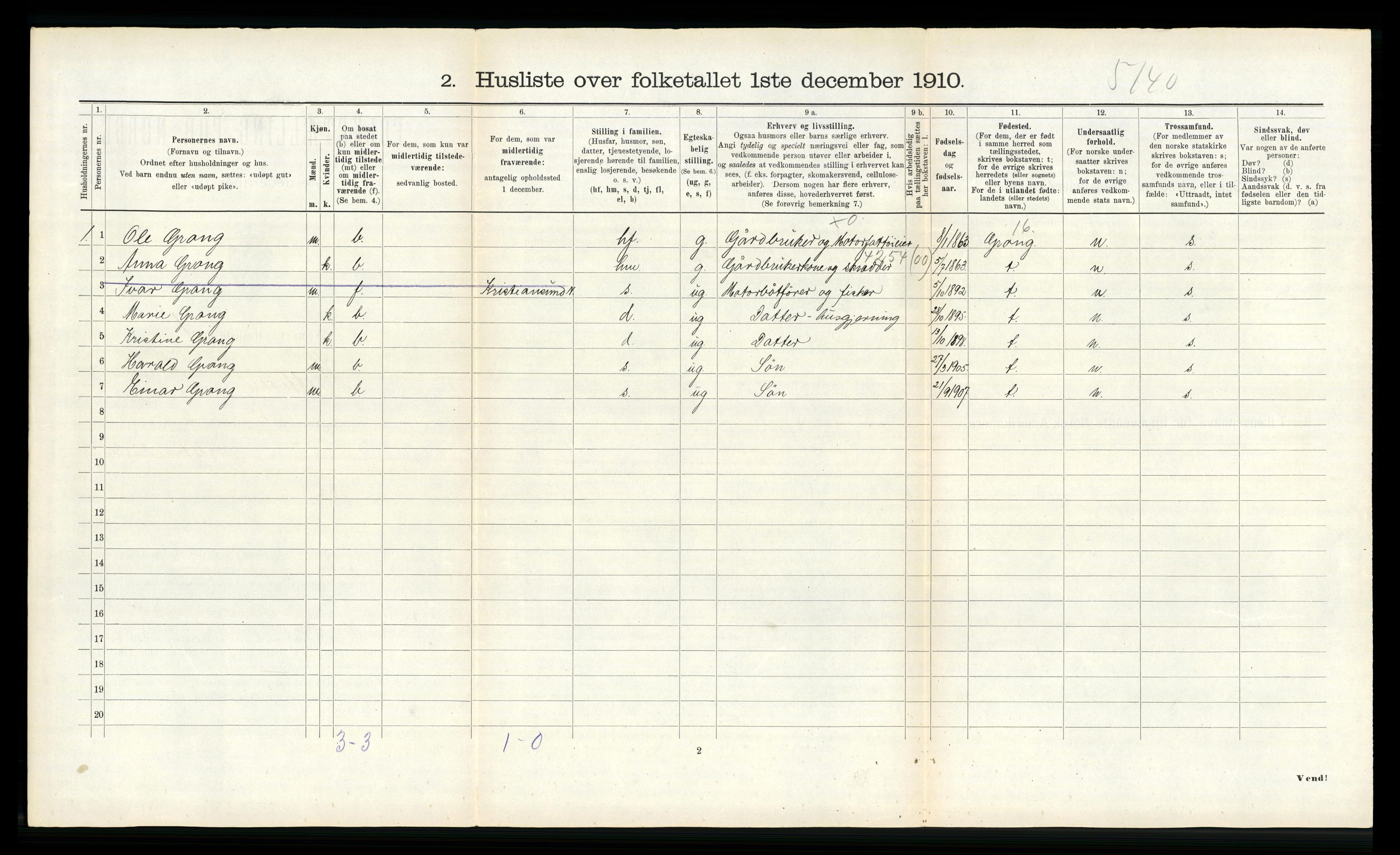 RA, 1910 census for Hitra, 1910, p. 132