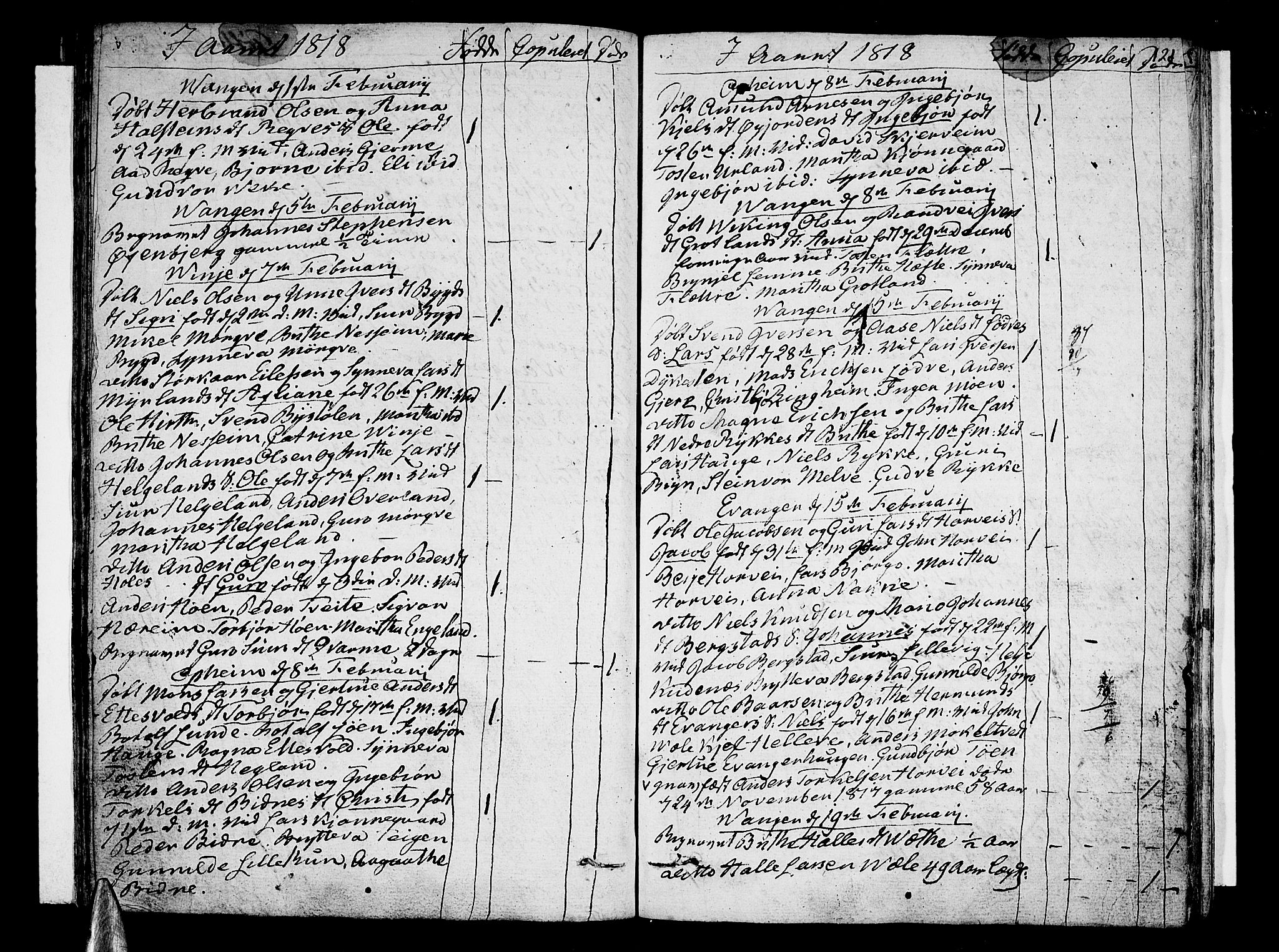 Voss sokneprestembete, SAB/A-79001/H/Haa: Parish register (official) no. A 10, 1810-1821, p. 121