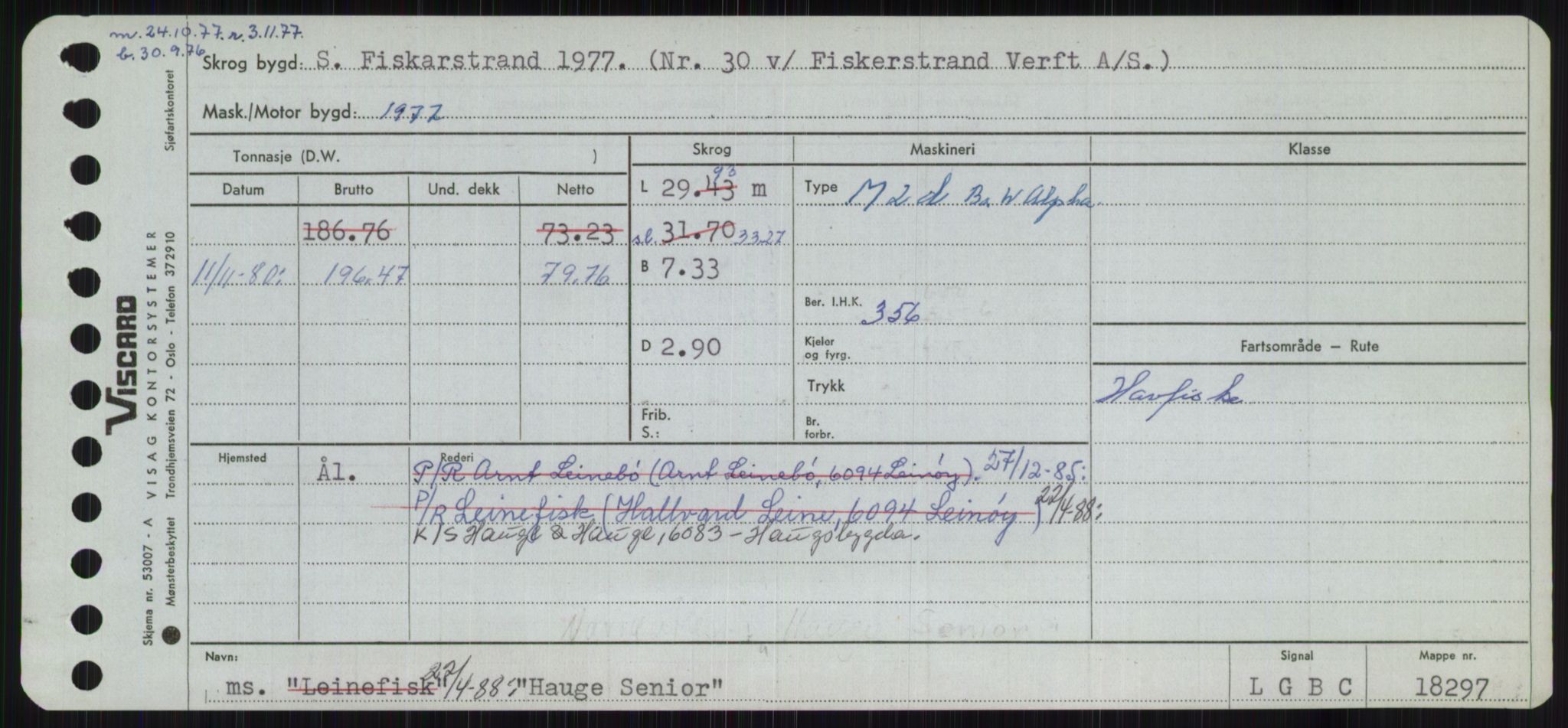 Sjøfartsdirektoratet med forløpere, Skipsmålingen, RA/S-1627/H/Ha/L0002/0002: Fartøy, Eik-Hill / Fartøy, G-Hill, p. 543