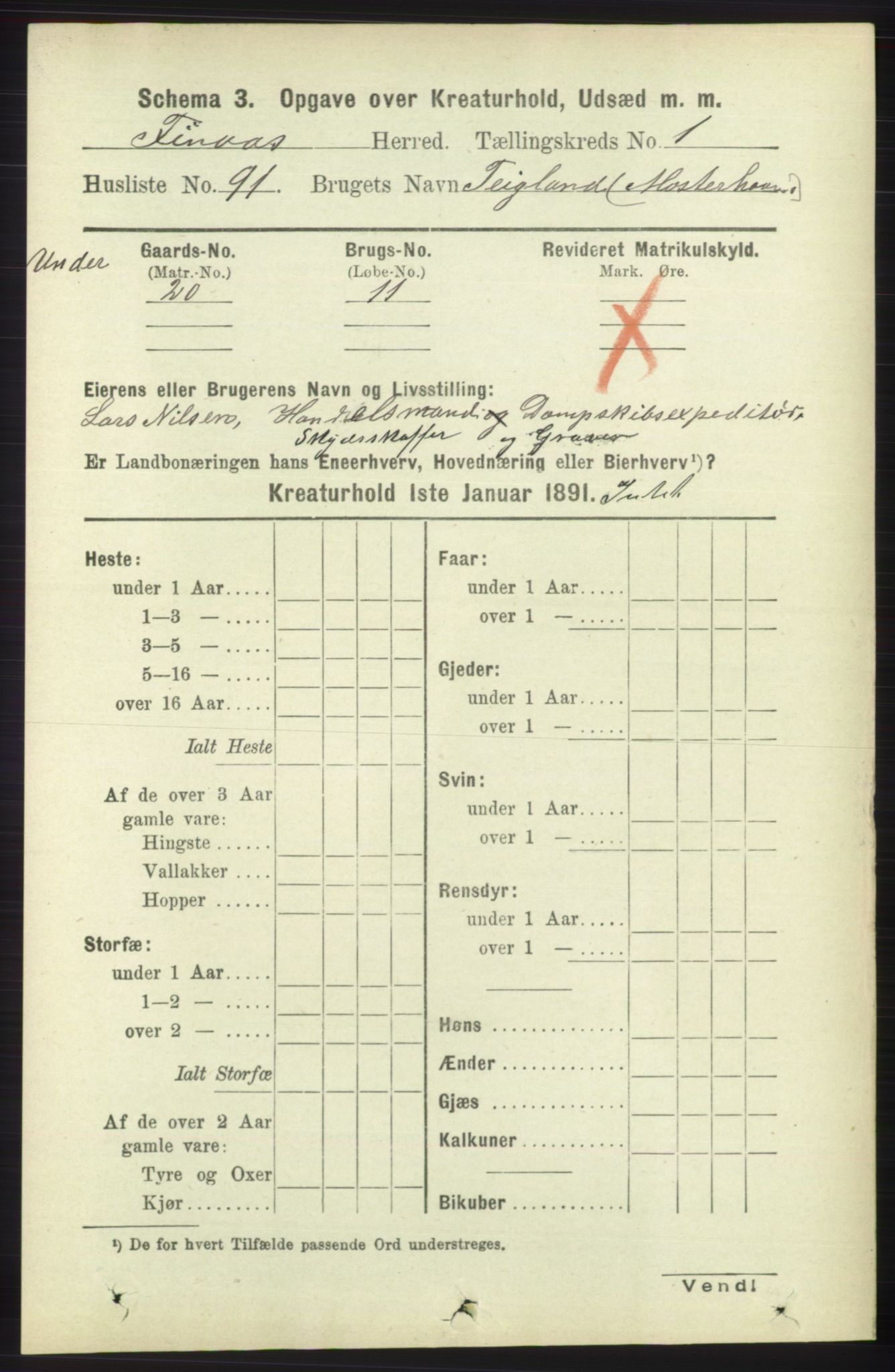 RA, 1891 census for 1218 Finnås, 1891, p. 6163