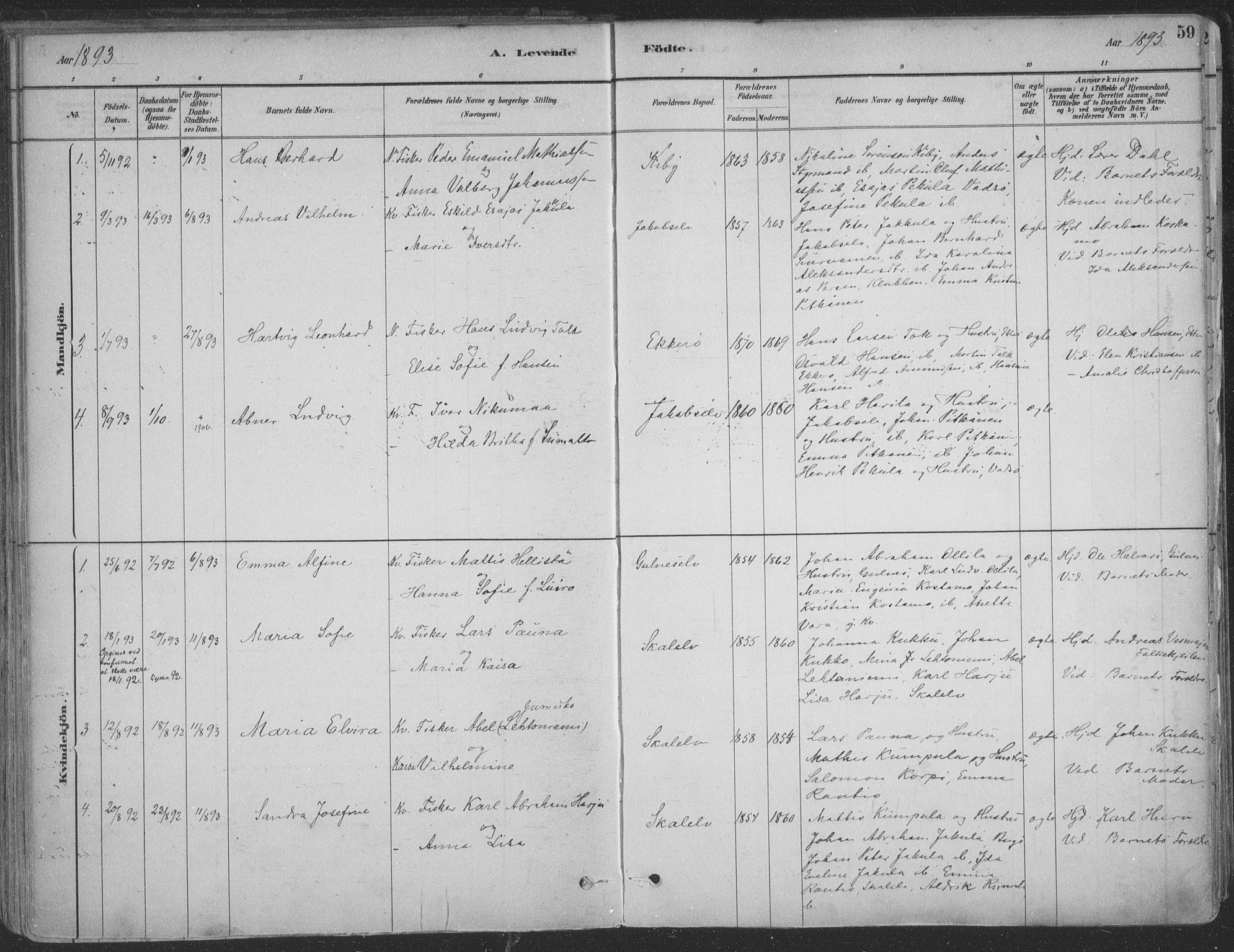 Vadsø sokneprestkontor, SATØ/S-1325/H/Ha/L0009kirke: Parish register (official) no. 9, 1881-1917, p. 59