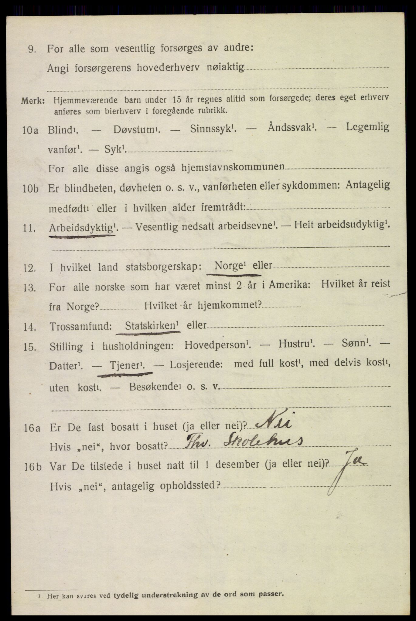 SAH, 1920 census for Trysil, 1920, p. 7584
