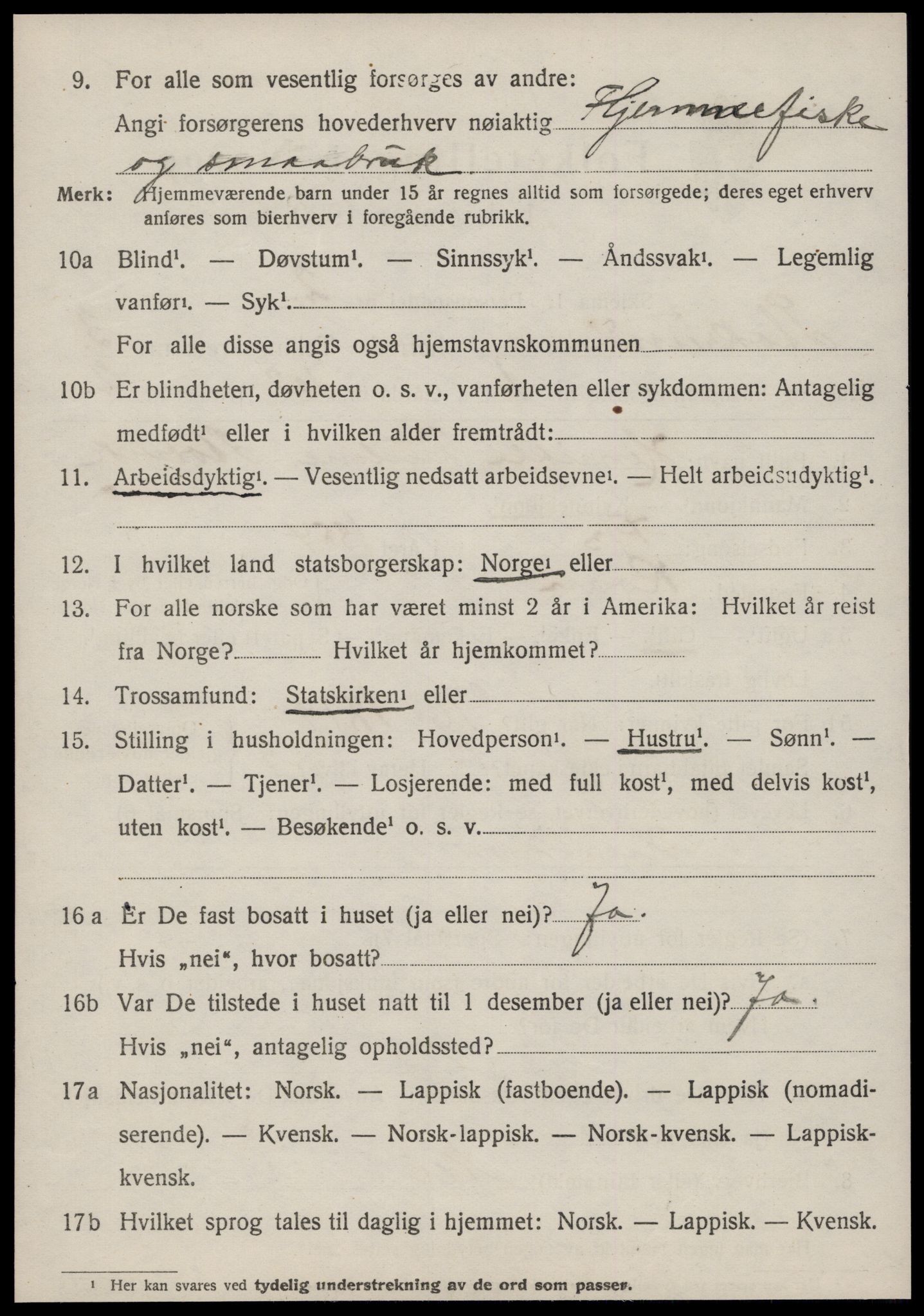 SAT, 1920 census for Stoksund, 1920, p. 1465