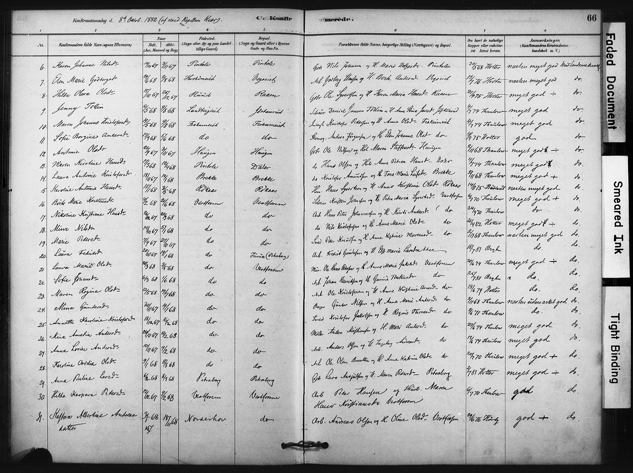 Fiskum kirkebøker, AV/SAKO-A-15/F/Fa/L0002: Parish register (official) no. 2, 1878-1890, p. 66