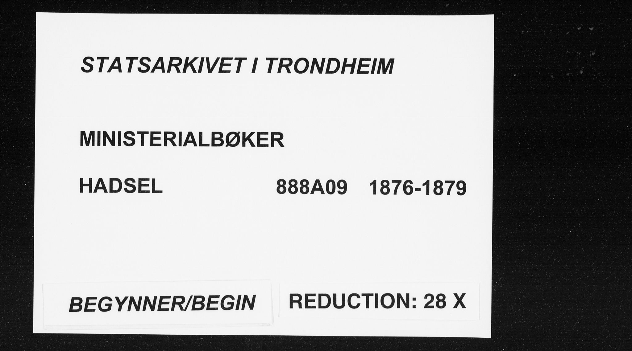 Ministerialprotokoller, klokkerbøker og fødselsregistre - Nordland, SAT/A-1459/888/L1243: Parish register (official) no. 888A09, 1876-1879