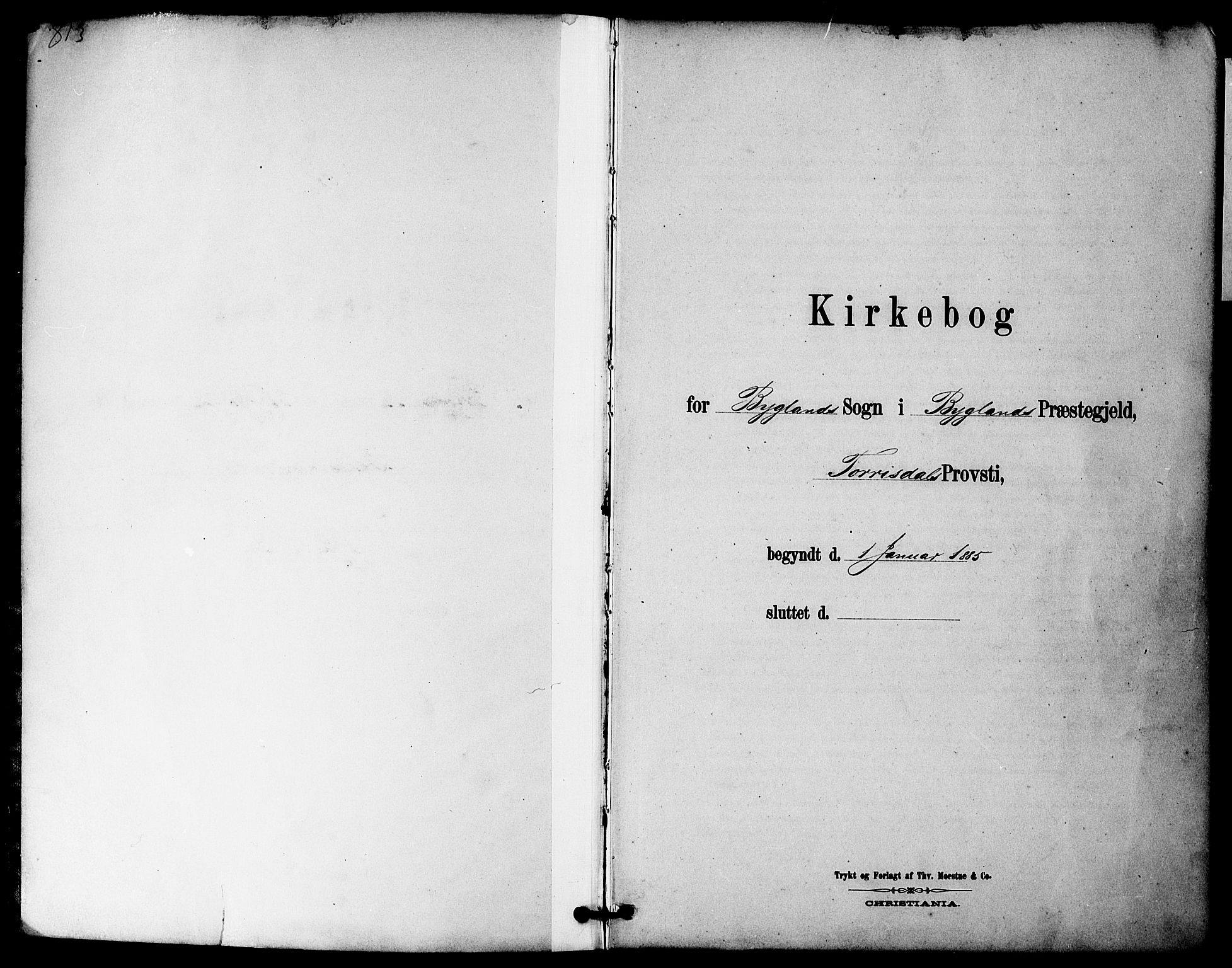 Bygland sokneprestkontor, SAK/1111-0006/F/Fa/Fab/L0007: Parish register (official) no. A 7, 1885-1909