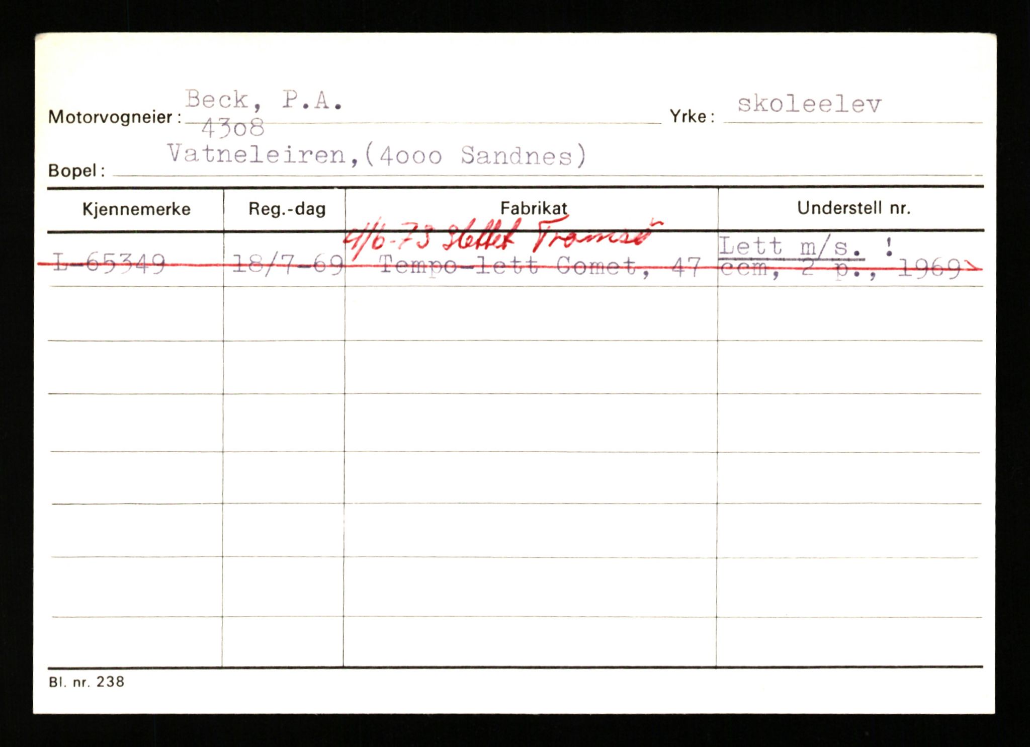 Stavanger trafikkstasjon, SAST/A-101942/0/H/L0002: Askildsen - Berge, 1930-1971, p. 1811