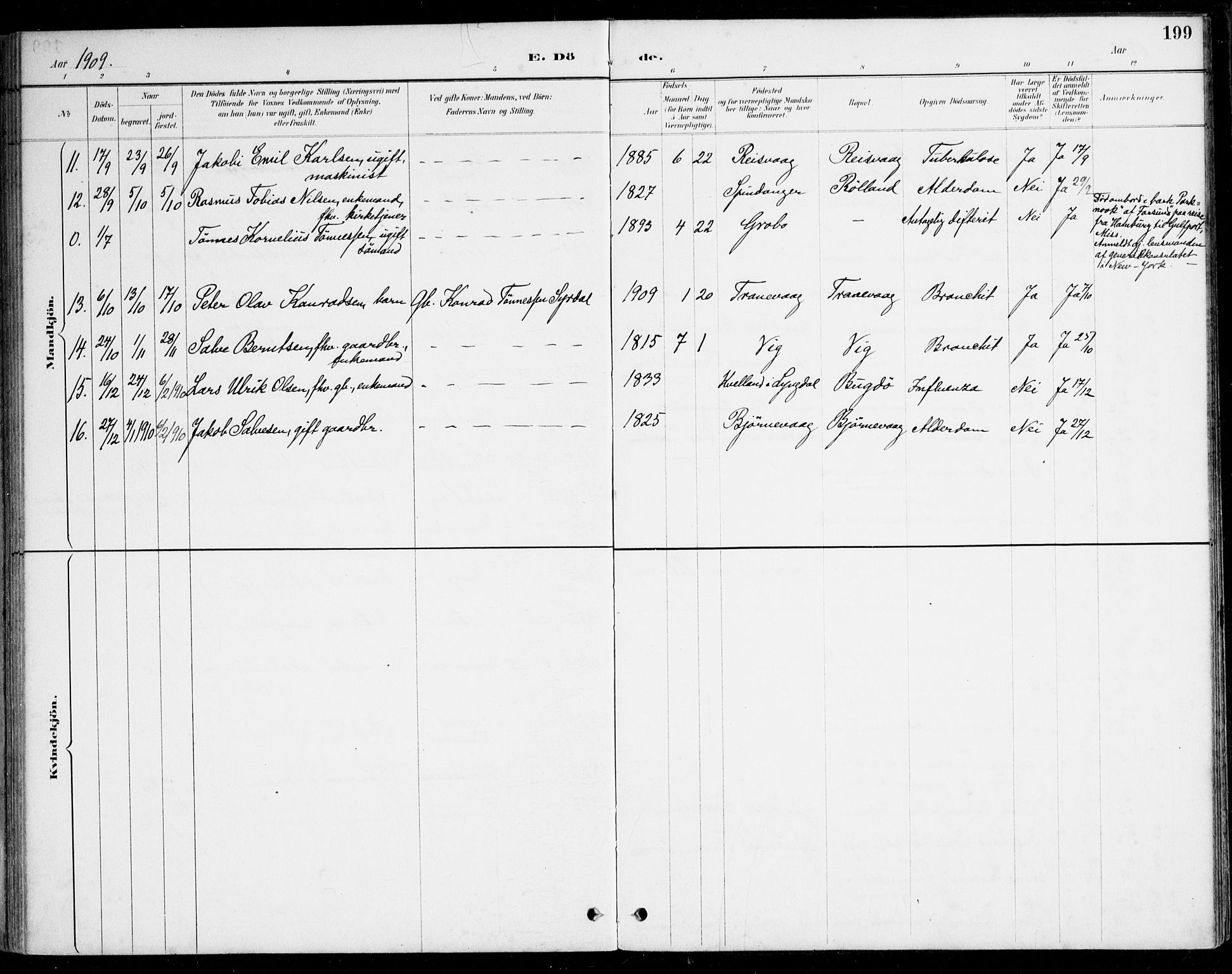 Herad sokneprestkontor, AV/SAK-1111-0018/F/Fa/Fab/L0005: Parish register (official) no. A 5, 1886-1913, p. 199