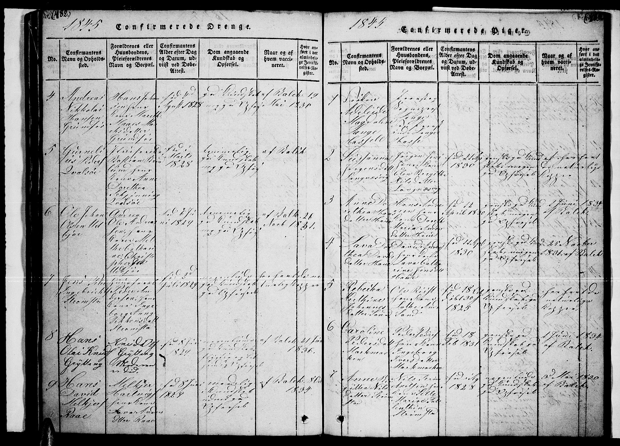 Ministerialprotokoller, klokkerbøker og fødselsregistre - Nordland, AV/SAT-A-1459/888/L1263: Parish register (copy) no. 888C02 /1, 1820-1850, p. 482-483