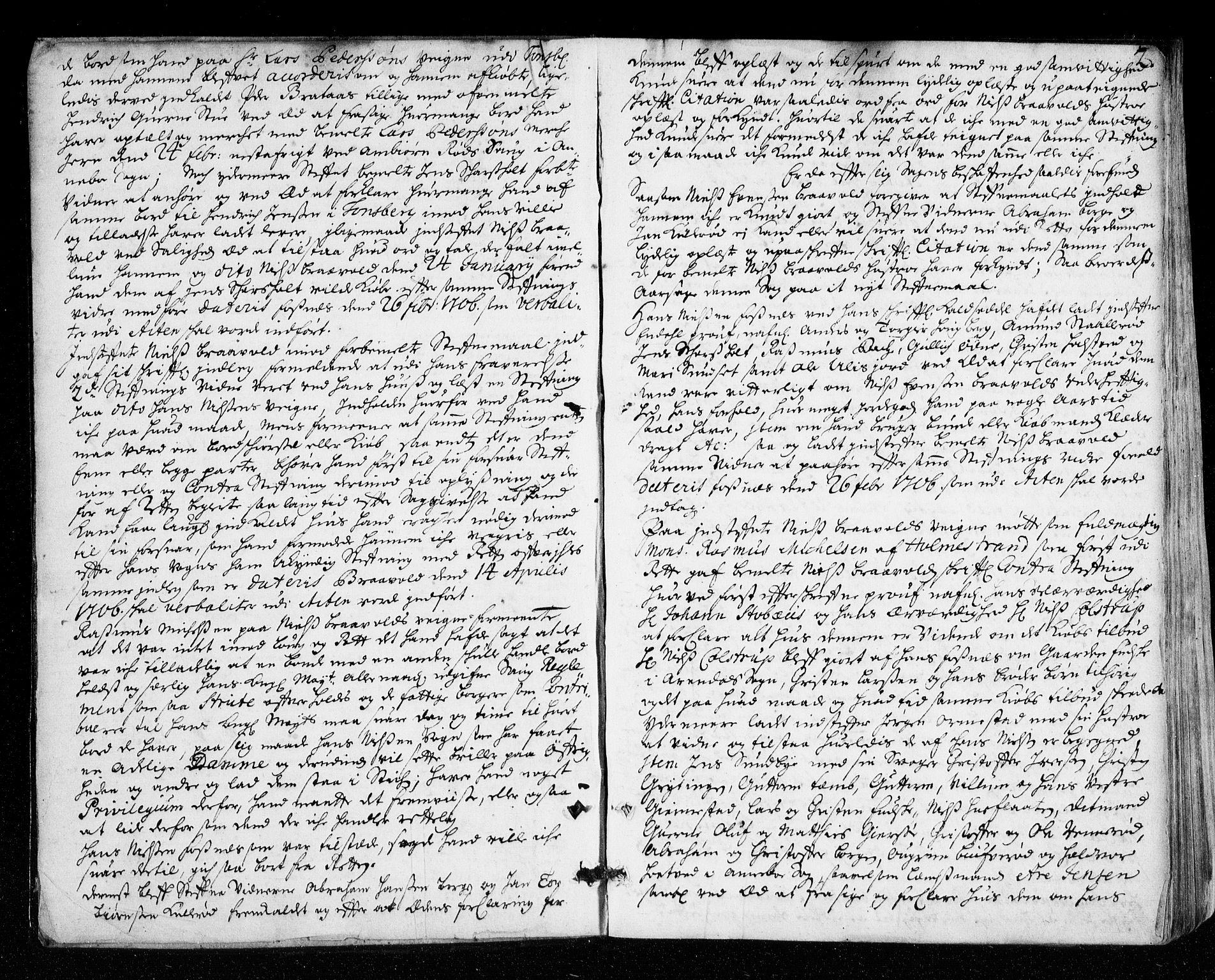 Søndre Jarlsberg sorenskriveri, AV/SAKO-A-129/F/Fa/L0006: Tingbok, 1706-1709, p. 2