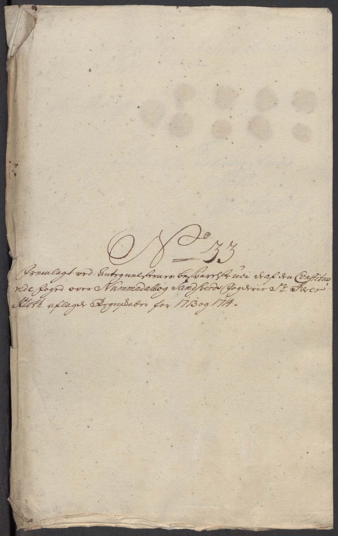 Rentekammeret inntil 1814, Reviderte regnskaper, Fogderegnskap, AV/RA-EA-4092/R24/L1590: Fogderegnskap Numedal og Sandsvær, 1714, p. 239