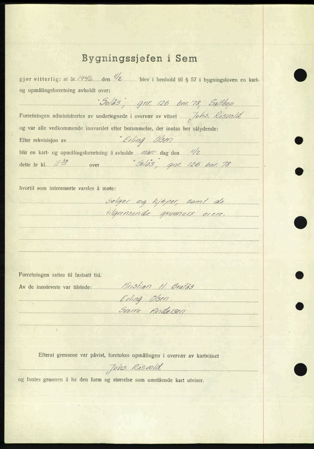 Jarlsberg sorenskriveri, SAKO/A-131/G/Ga/Gaa/L0018b: Mortgage book no. A-18b, 1946-1946, Diary no: : 440/1946