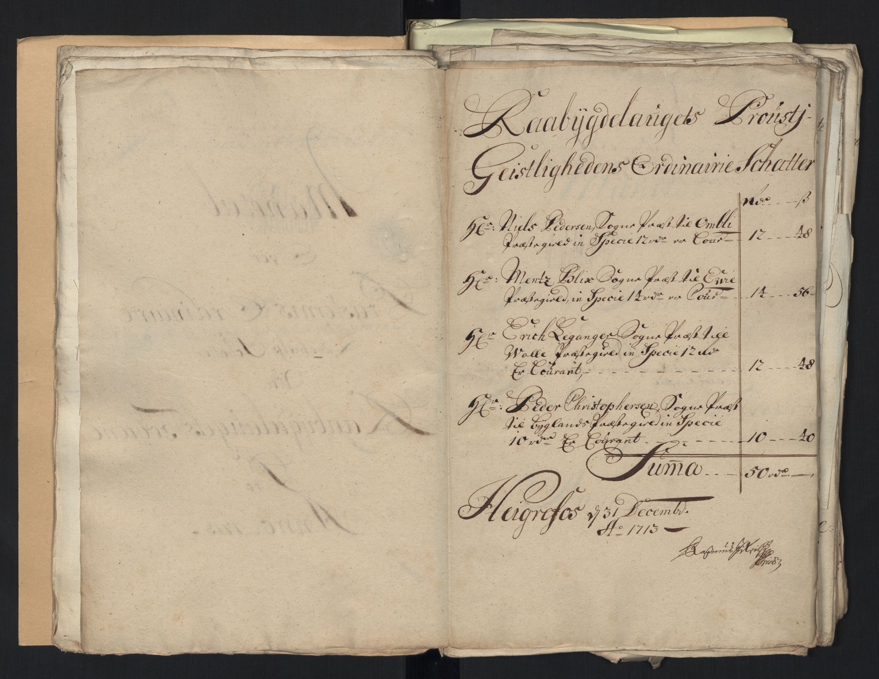 Rentekammeret inntil 1814, Reviderte regnskaper, Fogderegnskap, AV/RA-EA-4092/R40/L2450: Fogderegnskap Råbyggelag, 1712-1713, p. 268