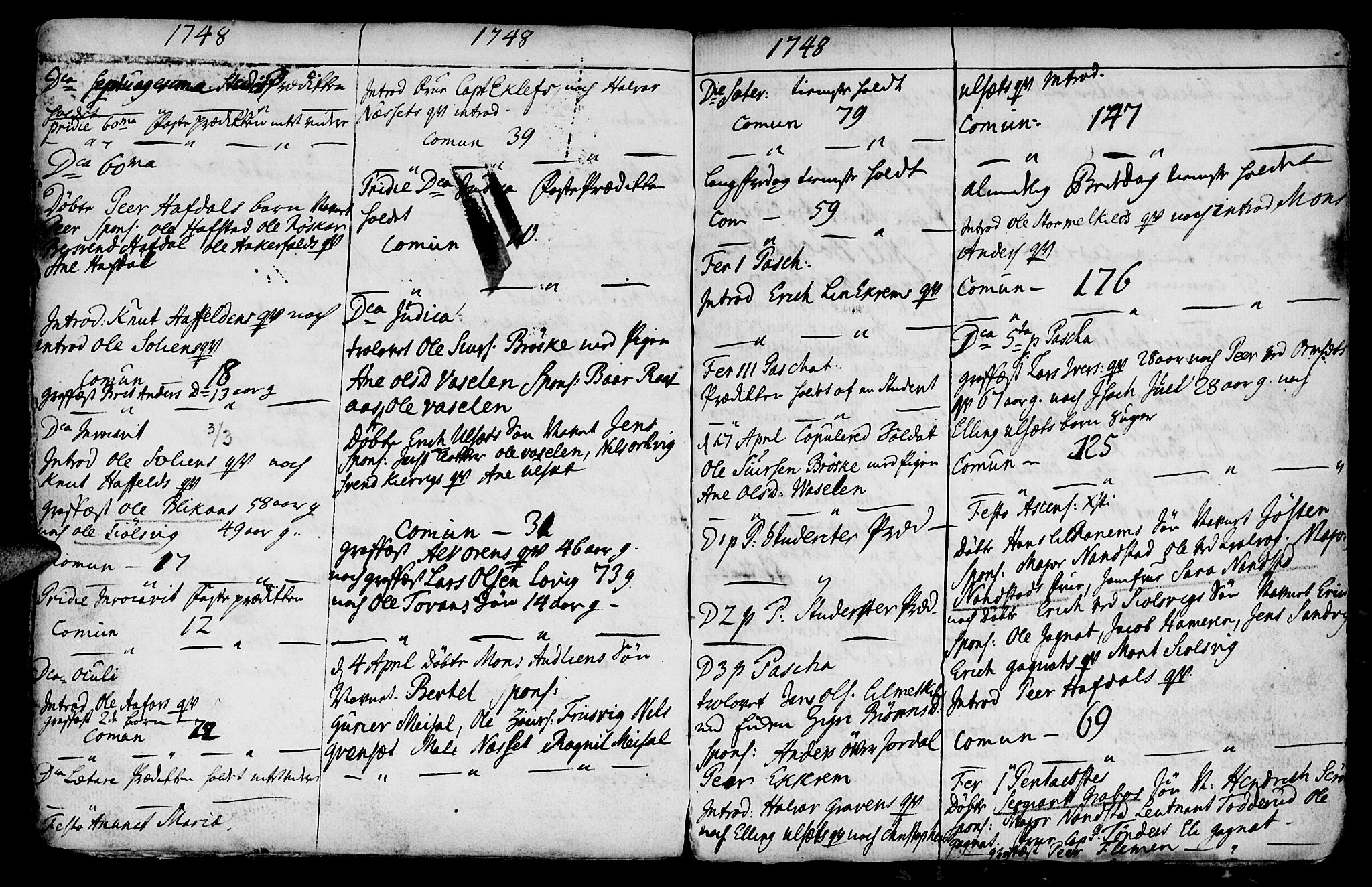 Ministerialprotokoller, klokkerbøker og fødselsregistre - Møre og Romsdal, AV/SAT-A-1454/586/L0978: Parish register (official) no. 586A04, 1732-1751