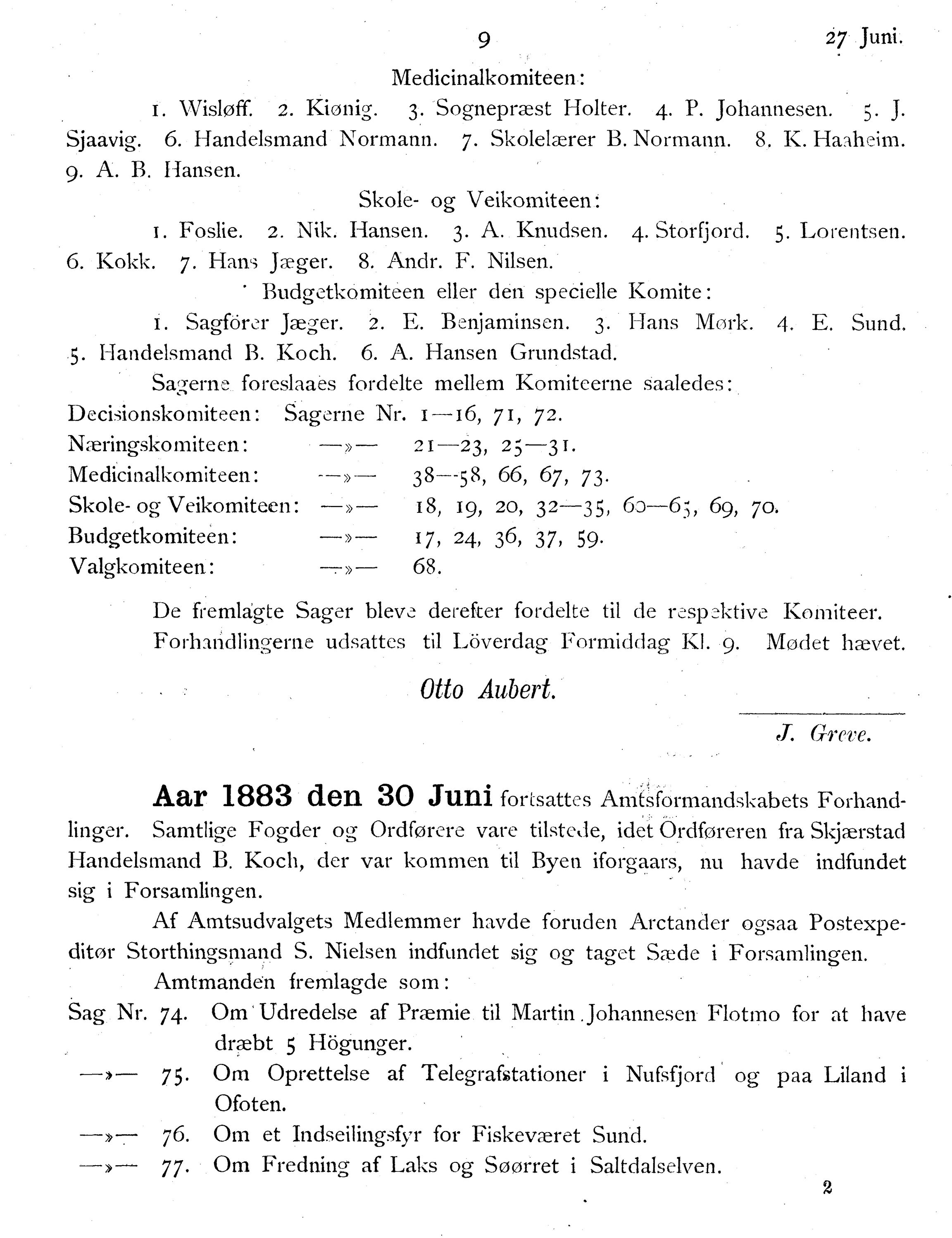 Nordland Fylkeskommune. Fylkestinget, AIN/NFK-17/176/A/Ac/L0014: Fylkestingsforhandlinger 1881-1885, 1881-1885, p. 9