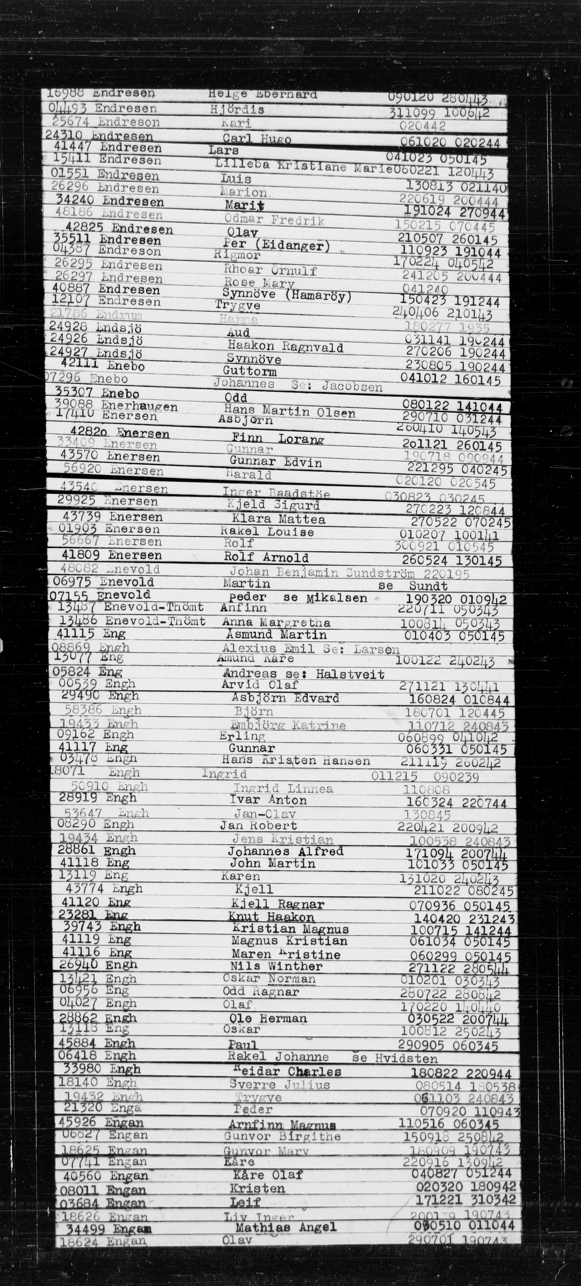 Den Kgl. Norske Legasjons Flyktningskontor, AV/RA-S-6753/V/Va/L0022: Kjesäterkartoteket.  Alfabetisk register, A-Å., 1940-1945, p. 151