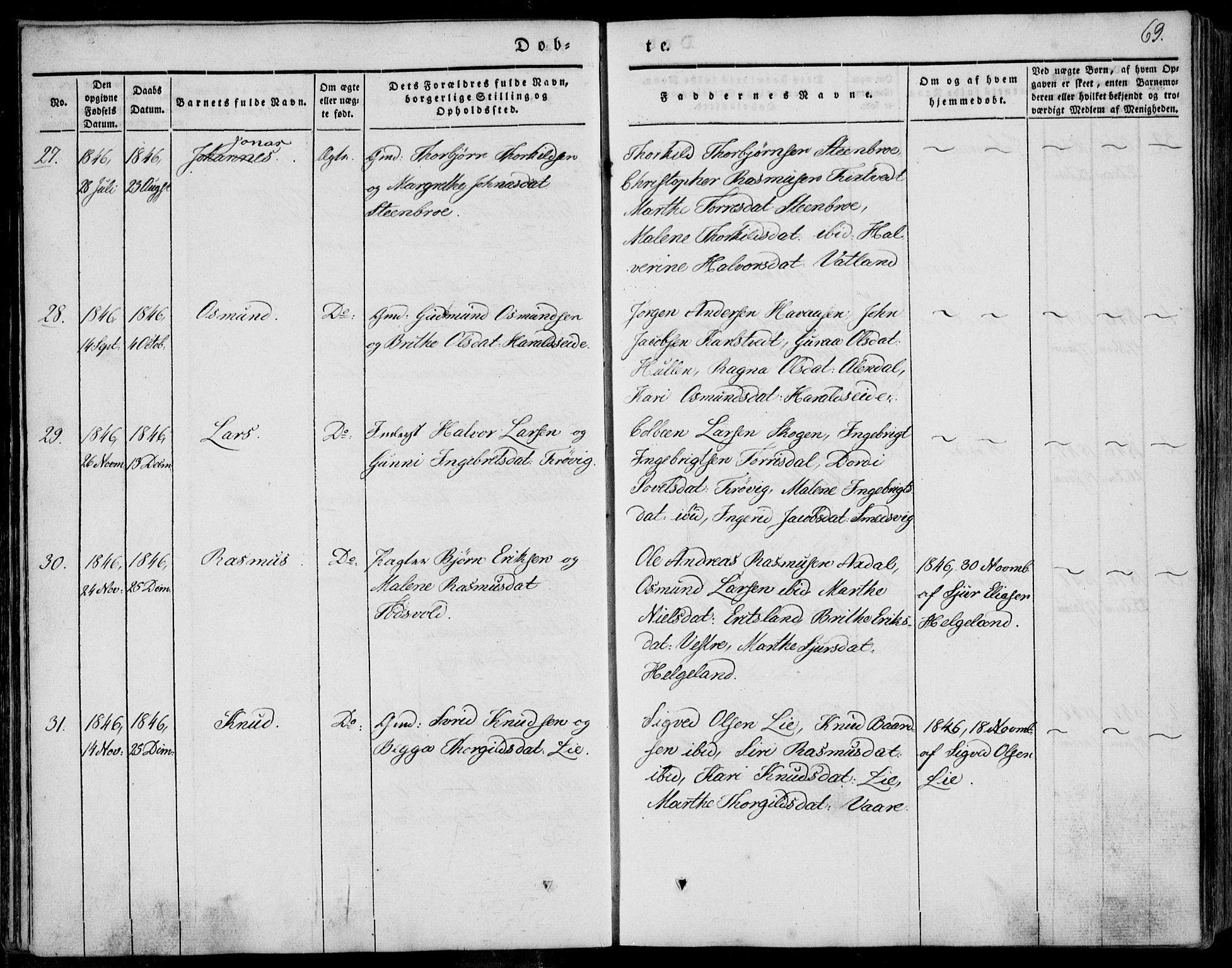 Skjold sokneprestkontor, AV/SAST-A-101847/H/Ha/Haa/L0006: Parish register (official) no. A 6.1, 1835-1858, p. 63