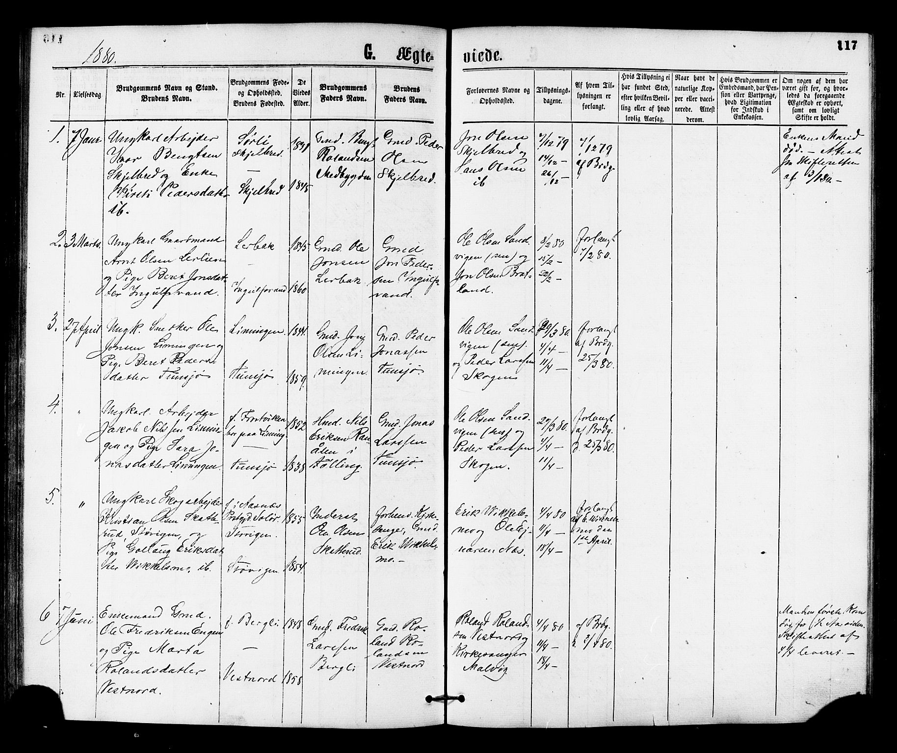 Ministerialprotokoller, klokkerbøker og fødselsregistre - Nord-Trøndelag, SAT/A-1458/755/L0493: Parish register (official) no. 755A02, 1865-1881, p. 117
