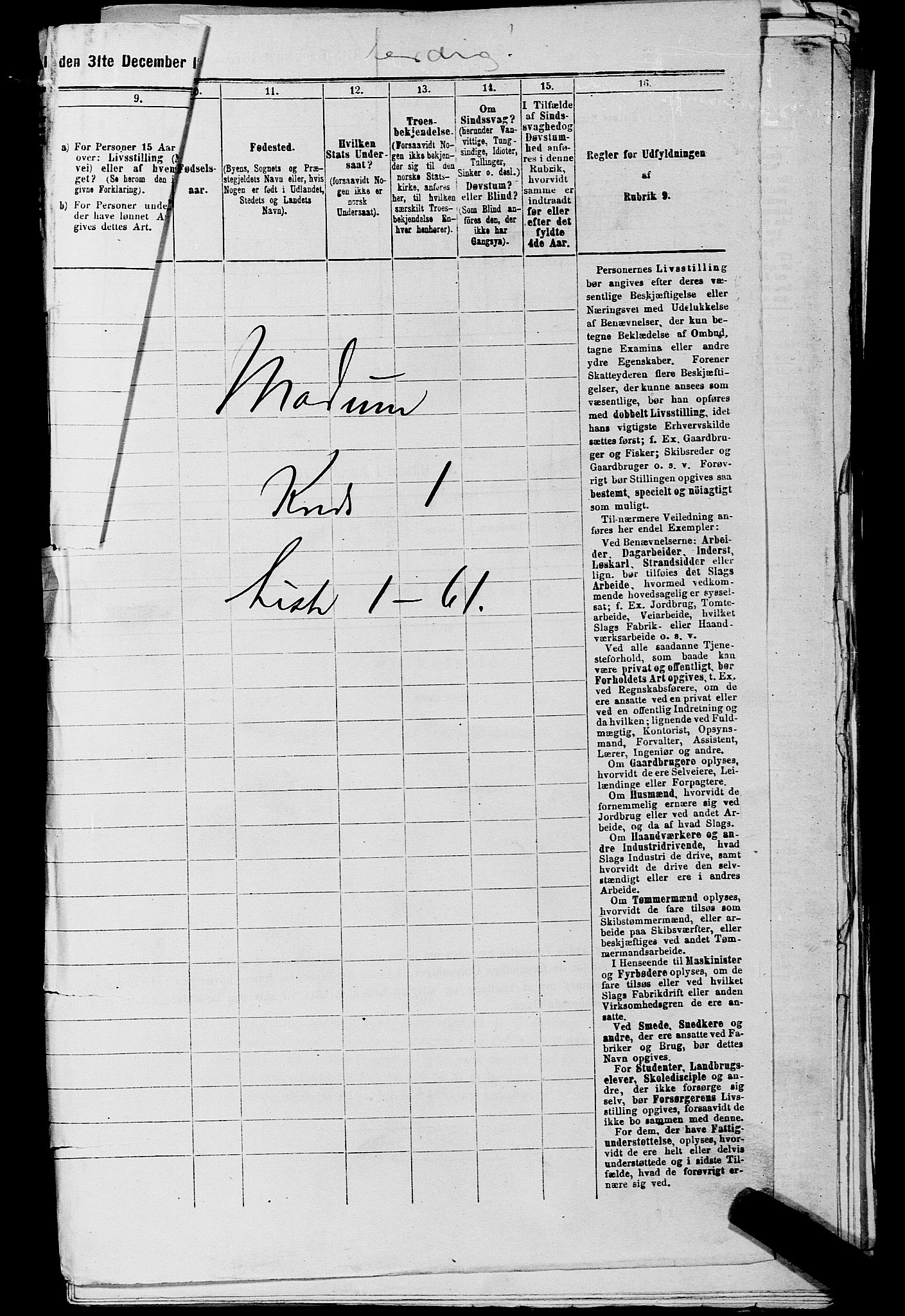 SAKO, 1875 census for 0623P Modum, 1875, p. 107