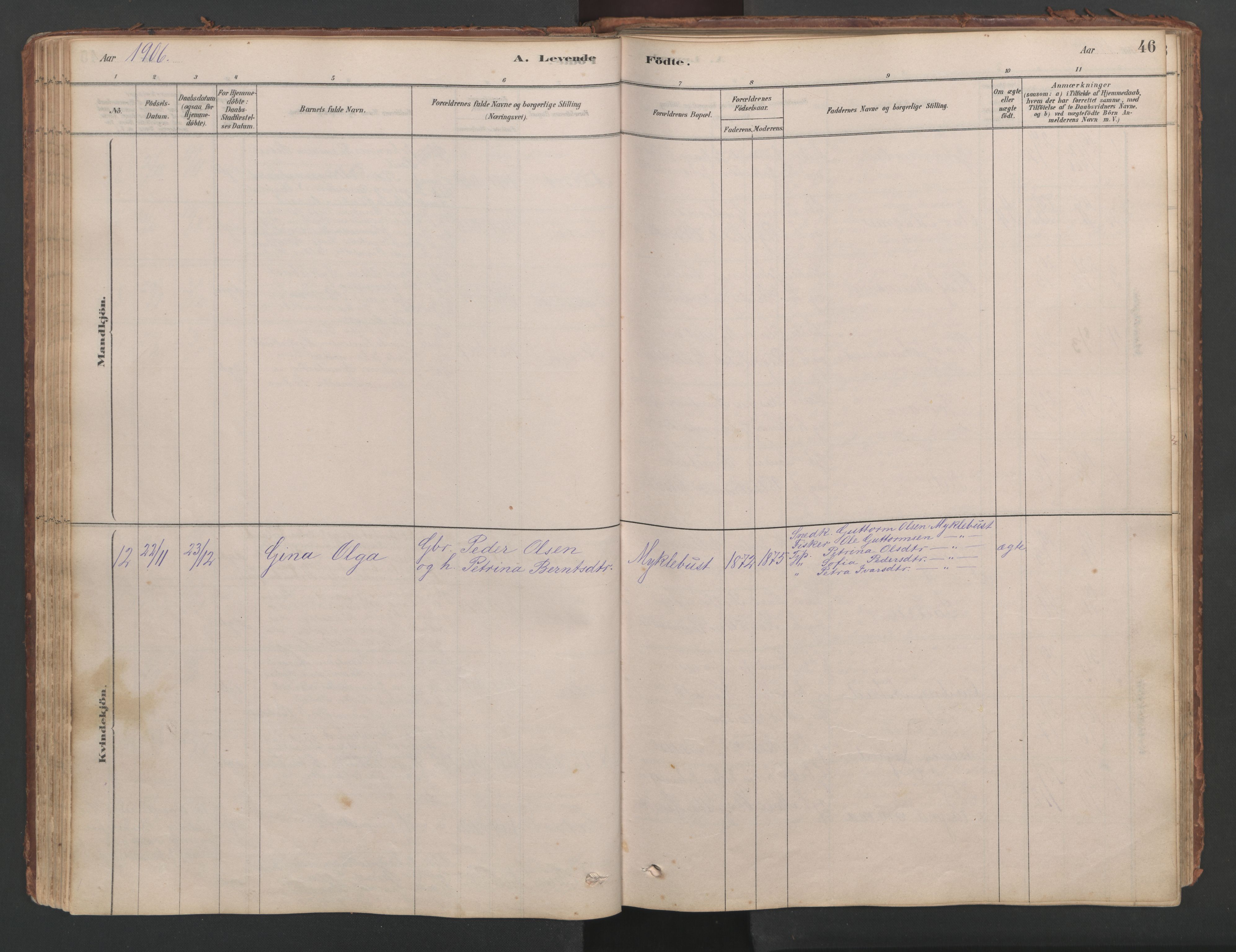 Ministerialprotokoller, klokkerbøker og fødselsregistre - Møre og Romsdal, AV/SAT-A-1454/514/L0201: Parish register (copy) no. 514C01, 1878-1919, p. 46