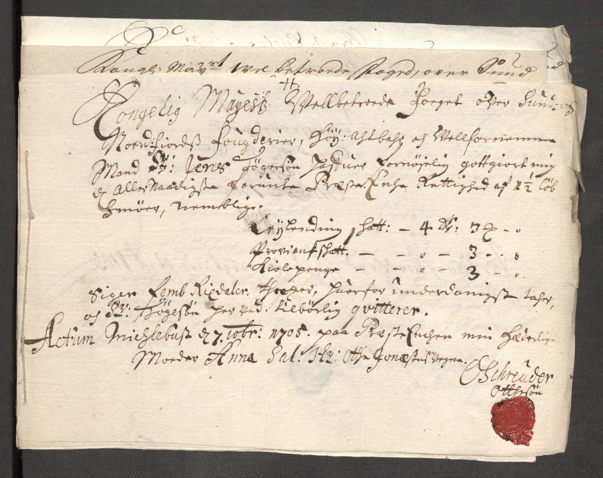 Rentekammeret inntil 1814, Reviderte regnskaper, Fogderegnskap, RA/EA-4092/R53/L3429: Fogderegnskap Sunn- og Nordfjord, 1705, p. 171