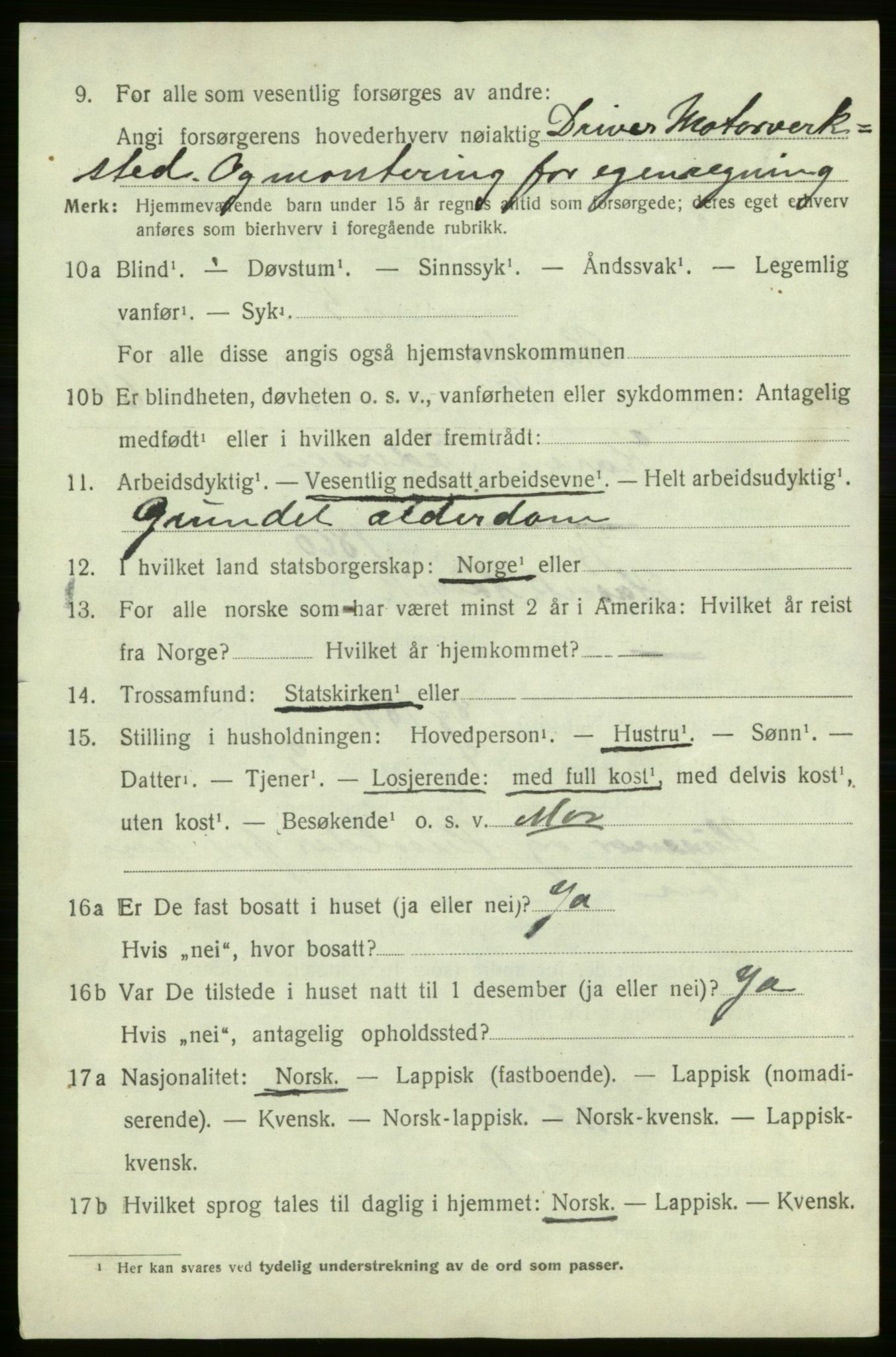 SATØ, 1920 census for Hasvik, 1920, p. 3034