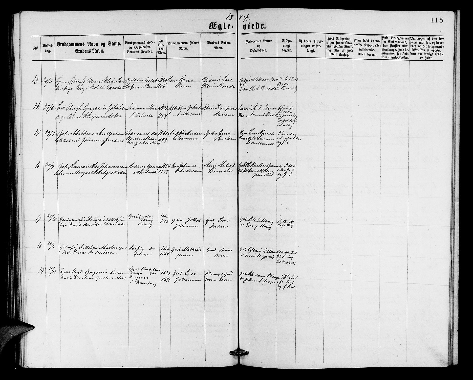 Askvoll sokneprestembete, AV/SAB-A-79501/H/Hab/Haba/L0002: Parish register (copy) no. A 2, 1873-1885, p. 115