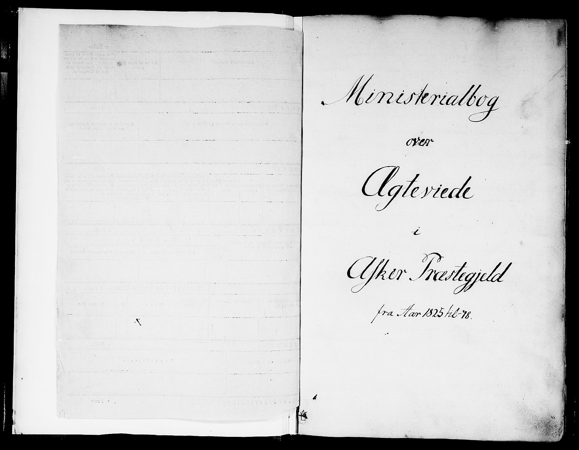 Asker prestekontor Kirkebøker, SAO/A-10256a/F/Fa/L0010: Parish register (official) no. I 10, 1825-1878