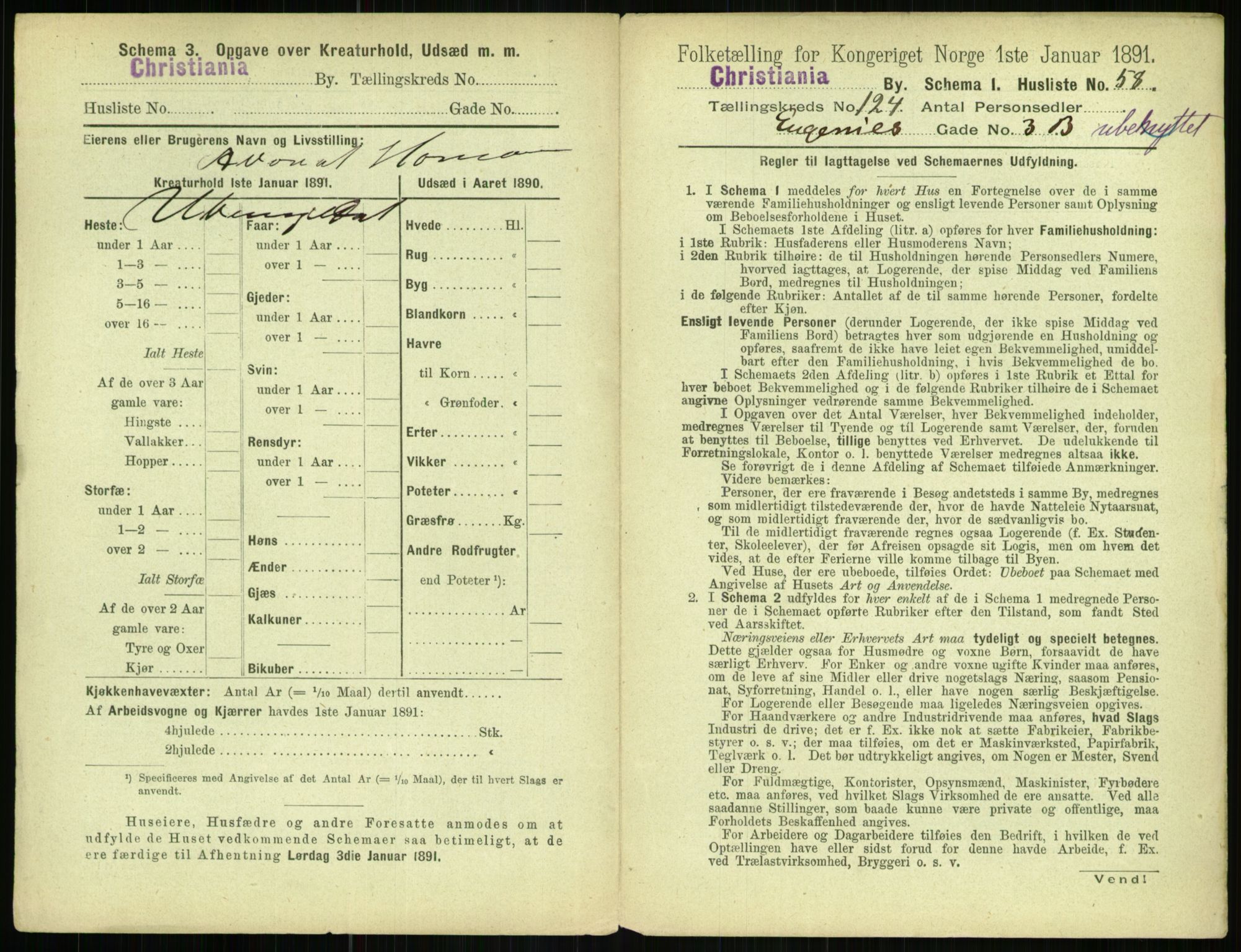 RA, 1891 census for 0301 Kristiania, 1891, p. 65339