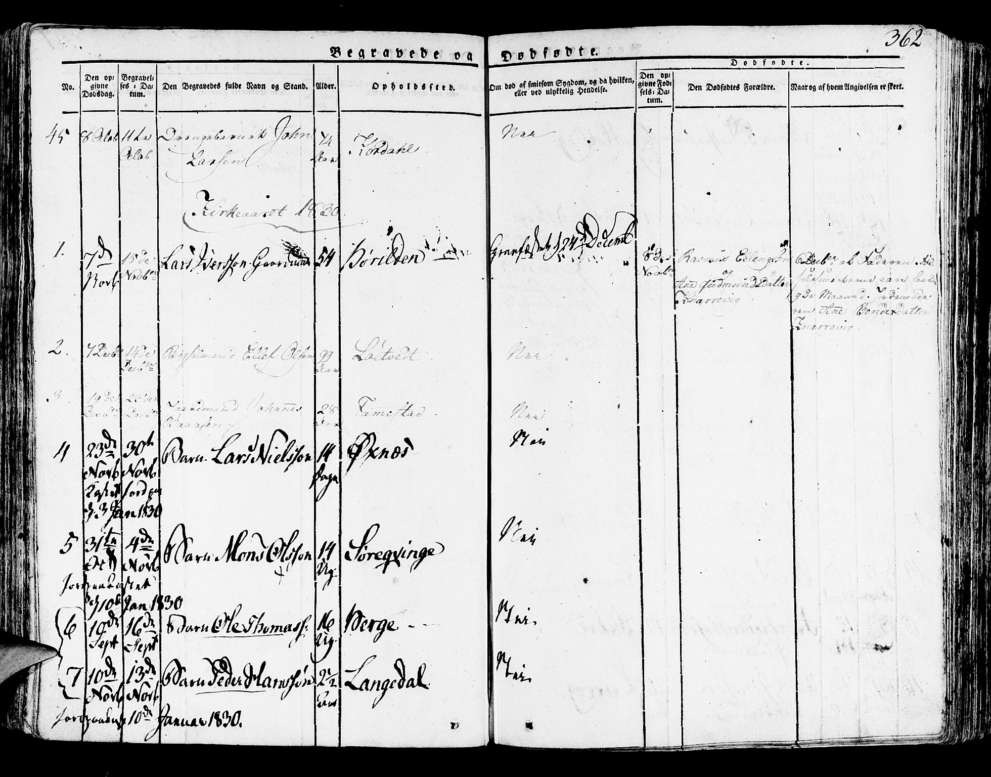 Lindås Sokneprestembete, SAB/A-76701/H/Haa: Parish register (official) no. A 8, 1823-1836, p. 362