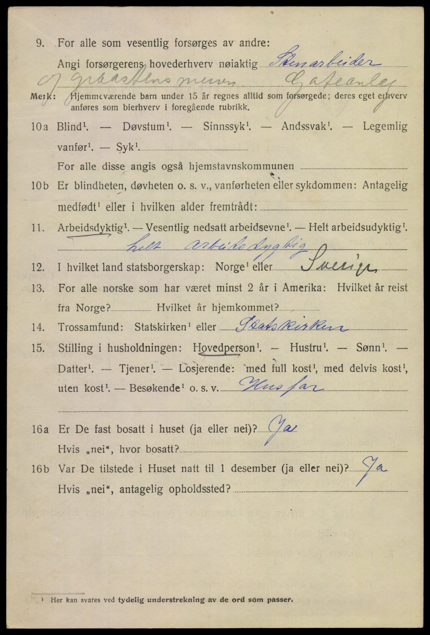SAKO, 1920 census for Kragerø, 1920, p. 5726