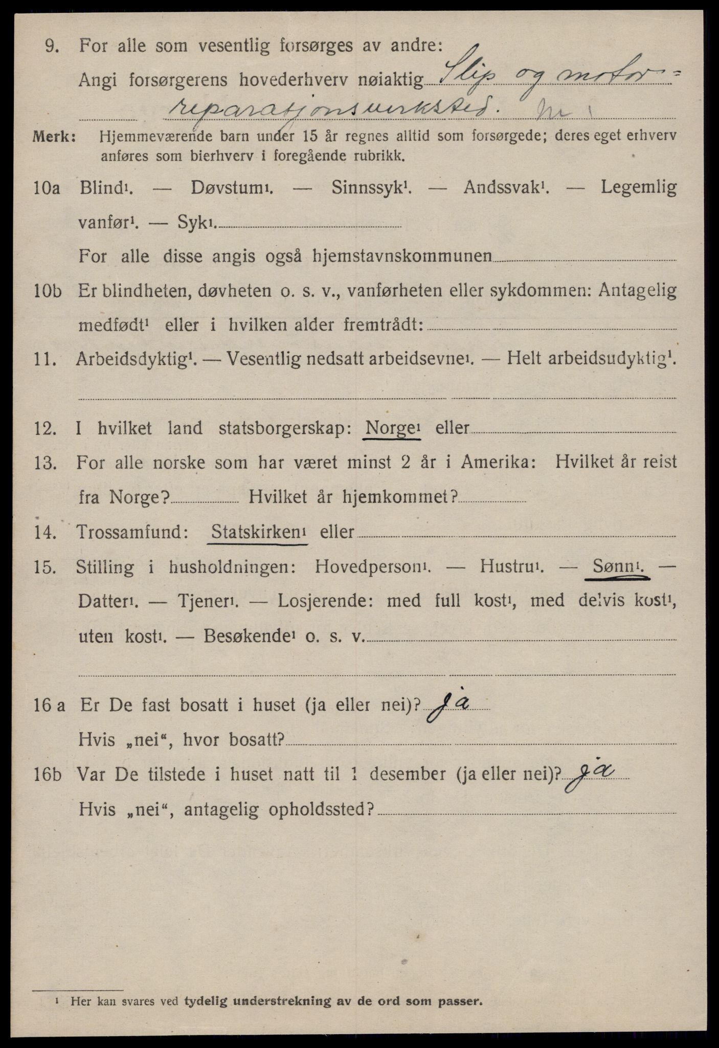 SAT, 1920 census for Brattvær, 1920, p. 2401